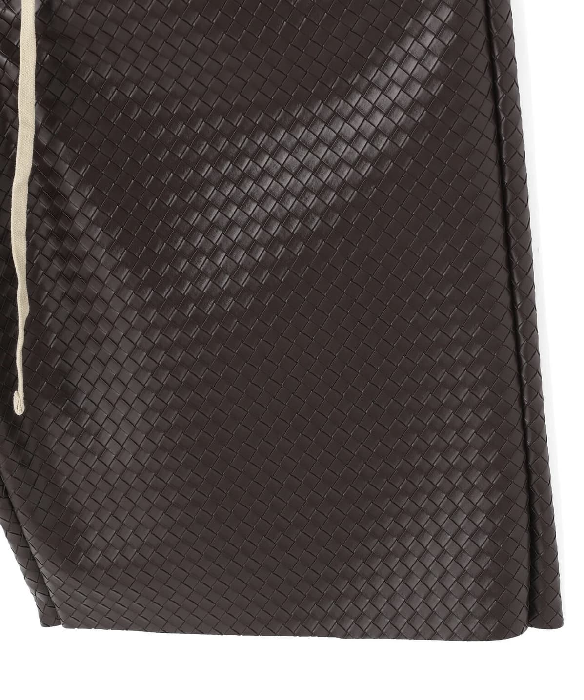 Danke Schon 26ss "Woven Faux Leather Shorts" Brown Brown M