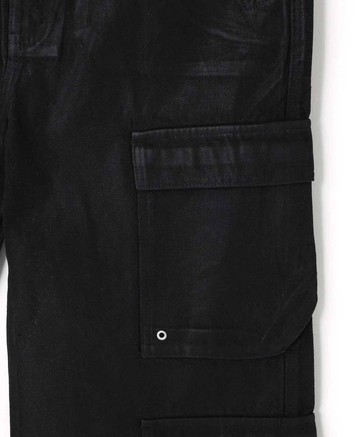 Danke Schon 26ss "11oz Rabber Coated Flare Cargo Pants" Black S