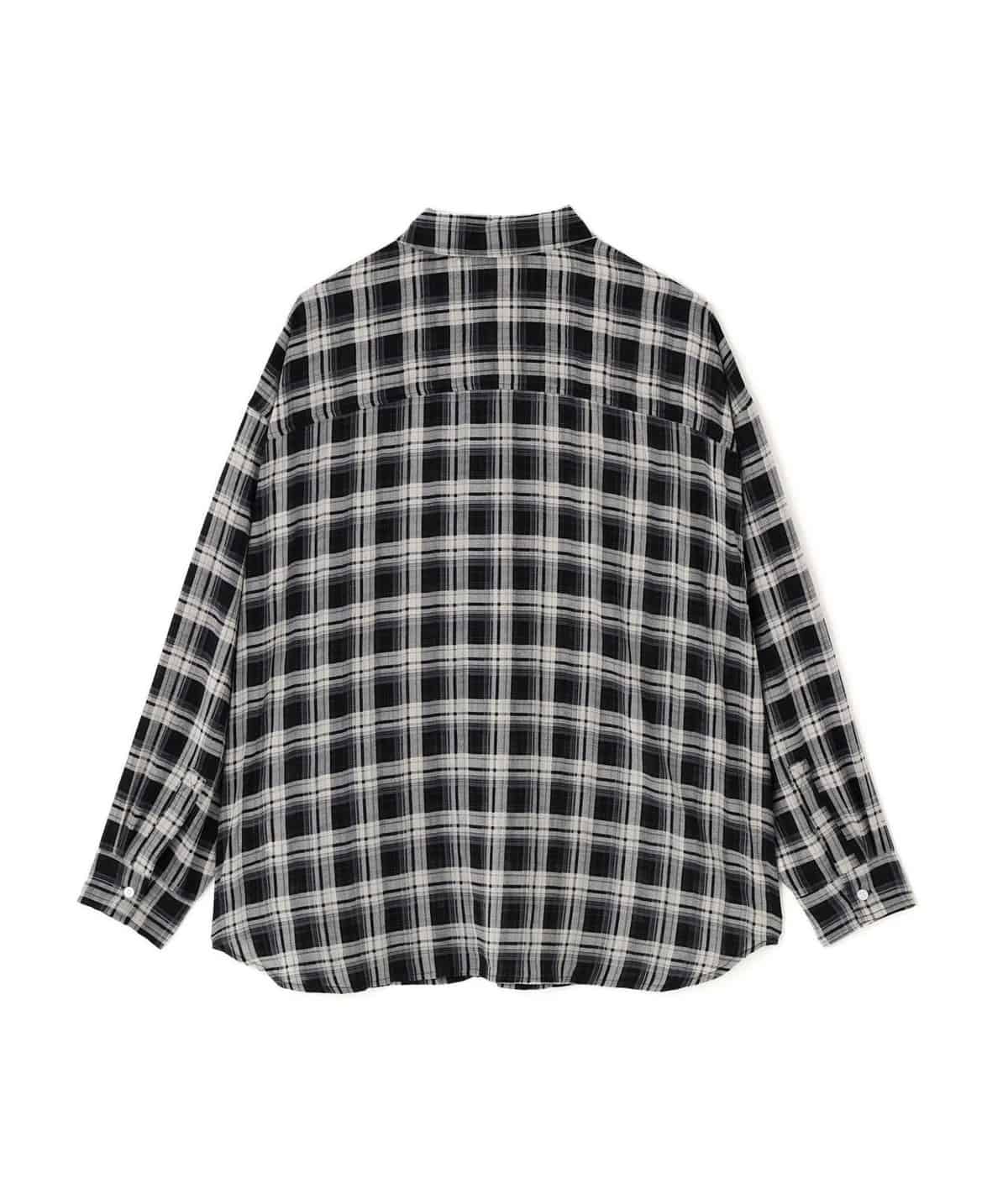 WHITELAND 26ss "Chiffon Check Shirts" Black Black One Size