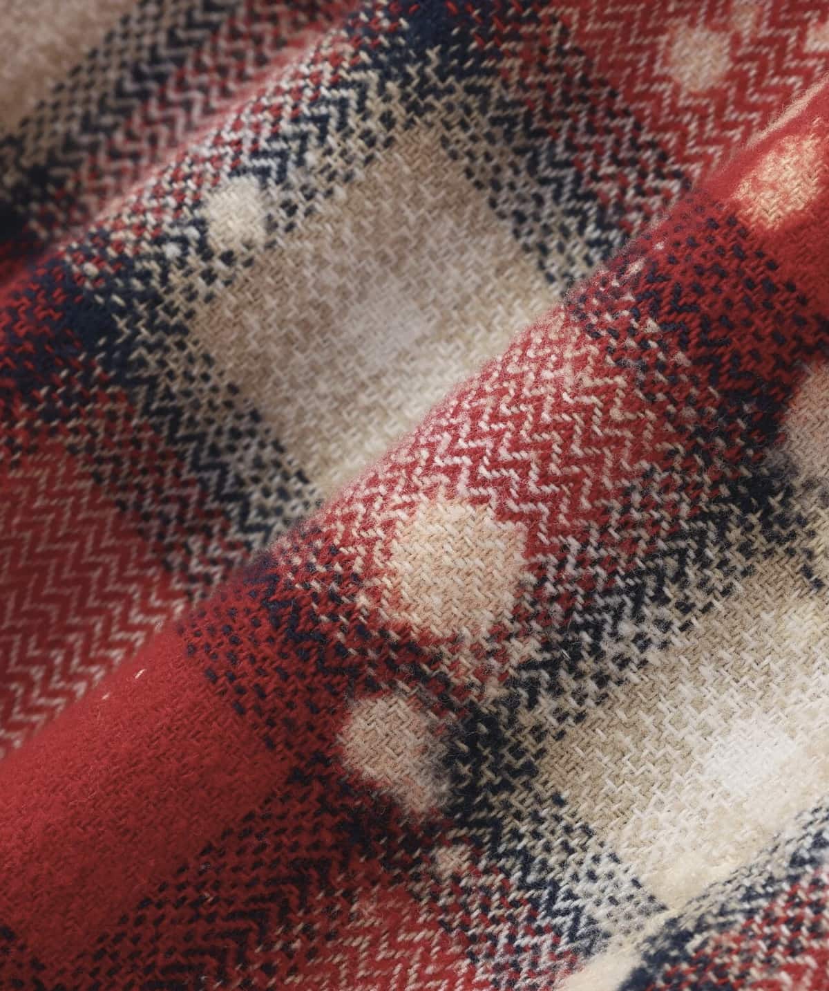 WHITELAND 26ss "Bleach Check Shirts" Red Red One Size