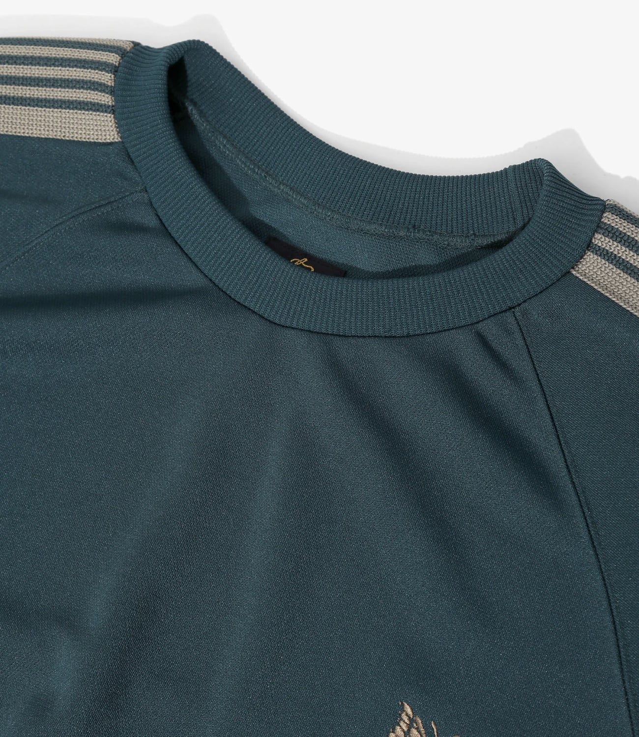 Needles 26ss "Track Crew Neck Shirt - Poly Smooth" Green Green M