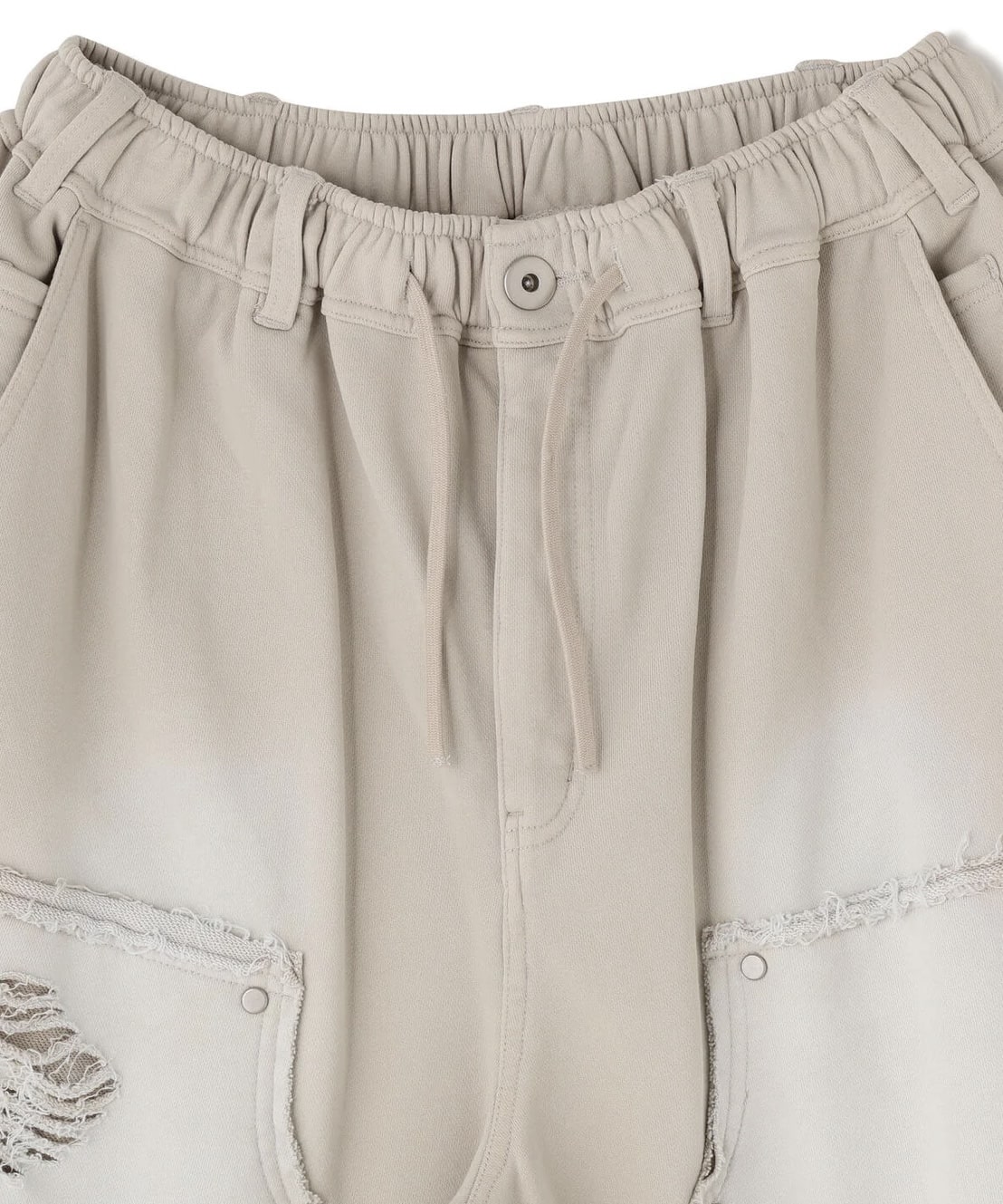 Danke Schon 26ss "SULFUR SWEAT W-KNEE SHORTS" White White S