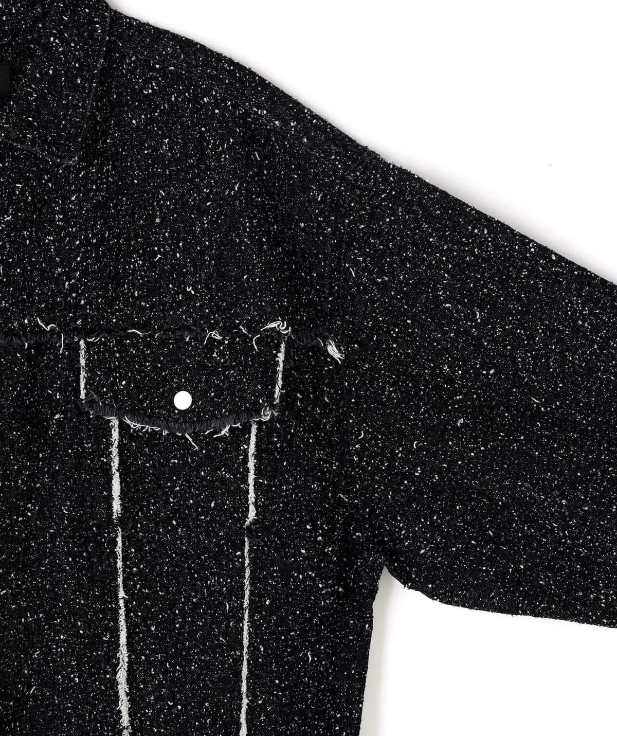 Danke Schon 26ss "Needlepunch Denim 3rd Jacket" Black Black S