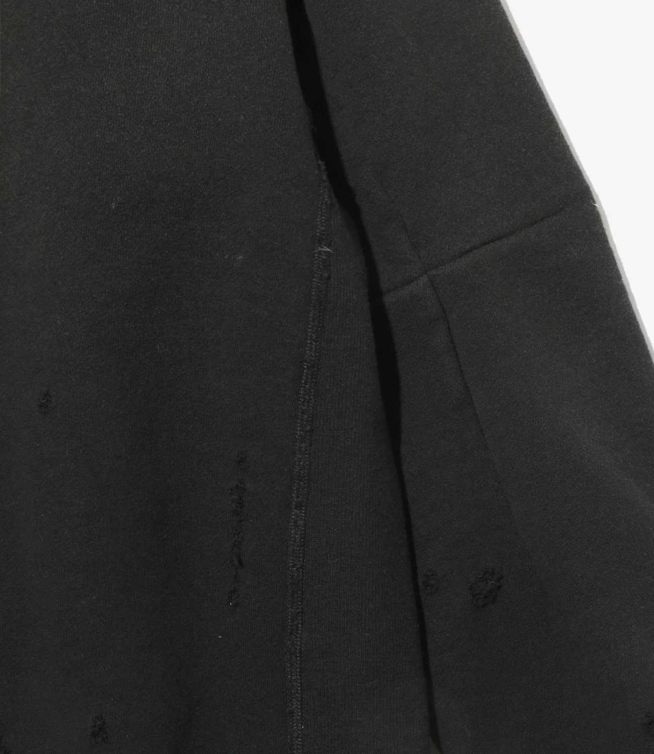 Needles 26ss "Deconstructed Sweat Shirt - Cotton French Terry" Black Black M