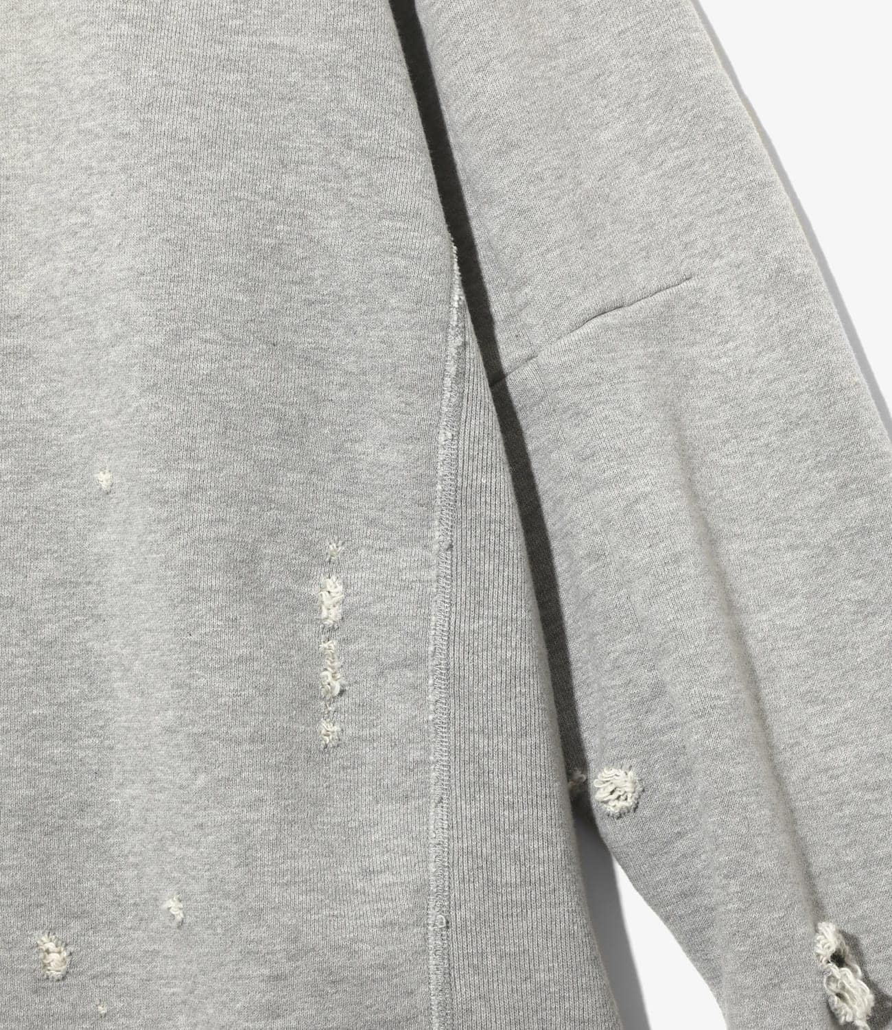 Needles 26ss "Deconstructed Sweat Shirt - Cotton French Terry" Grey Grey M