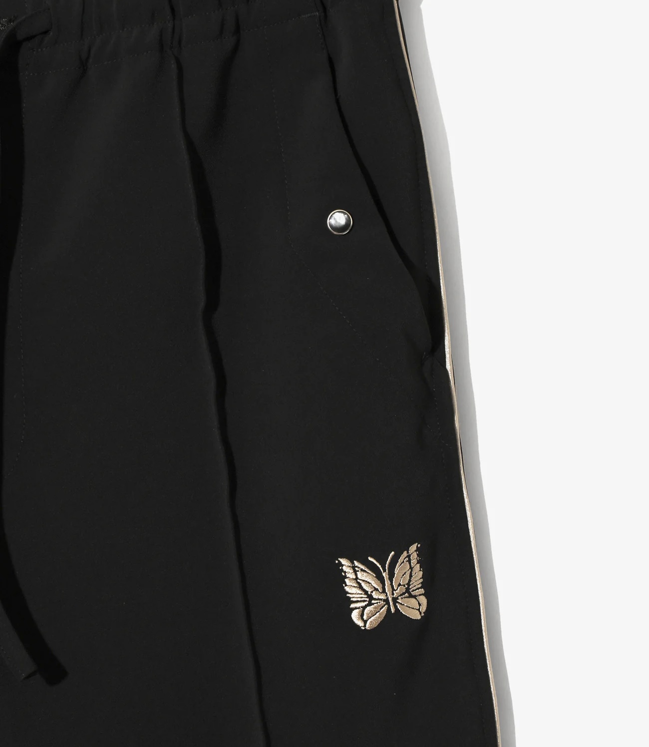 Needles 26ss "Piping Cowboy Pant - Poly Double Cloth" Black Black XS