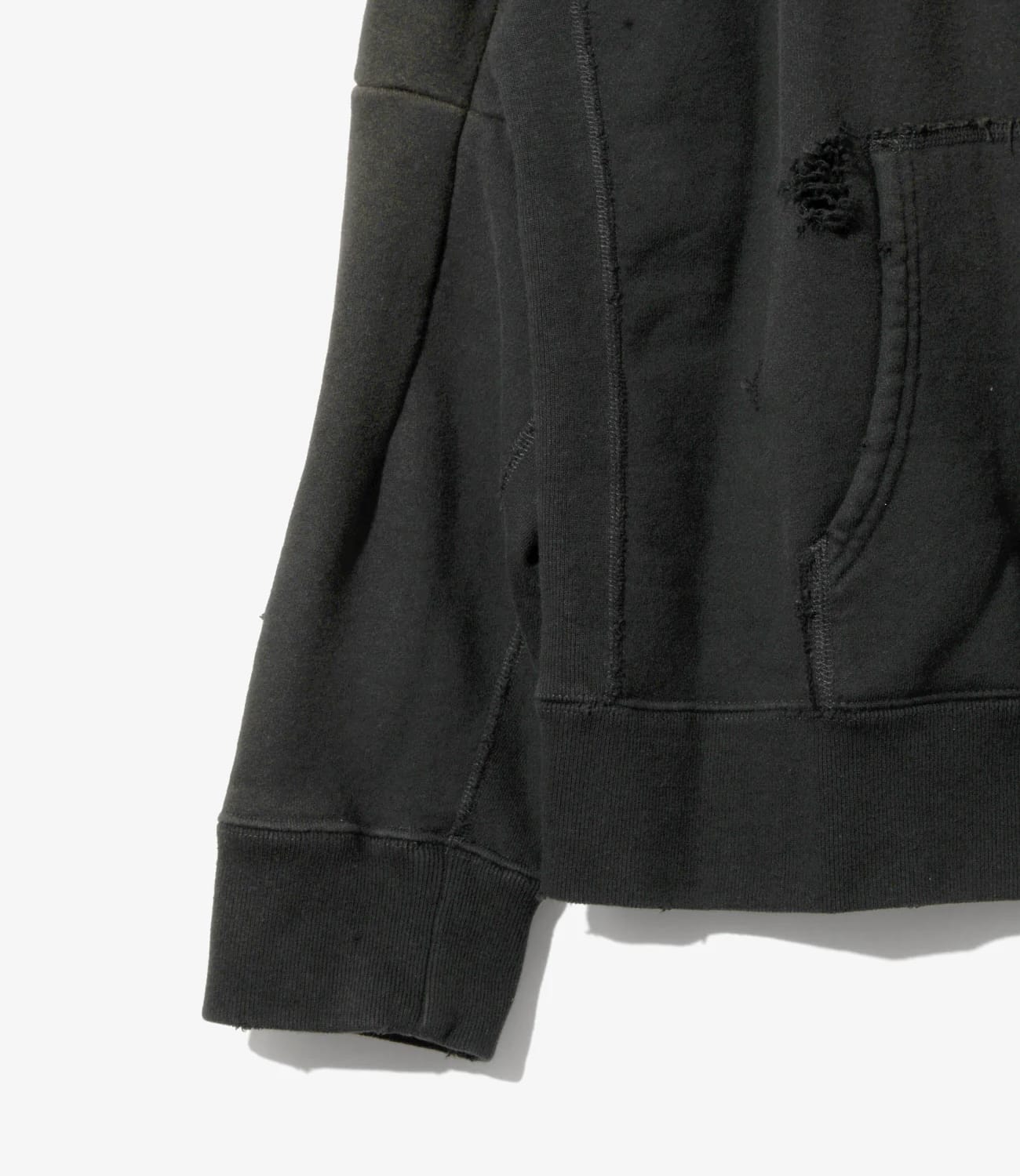Needles 26ss "Deconstructed Zipped Sweat" Black Black M