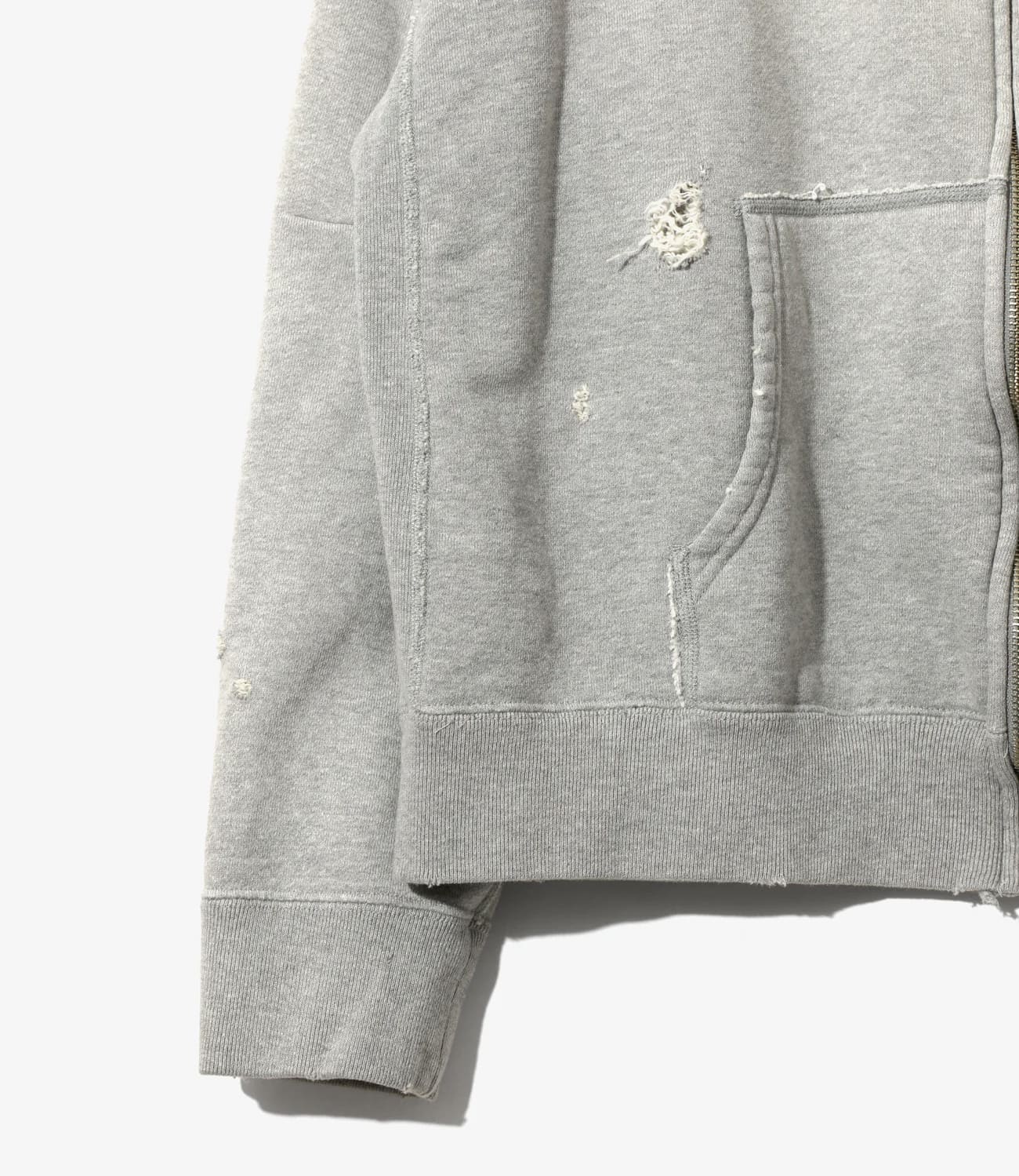 Needles 26ss "Deconstructed Zipped Sweat" Grey Grey M