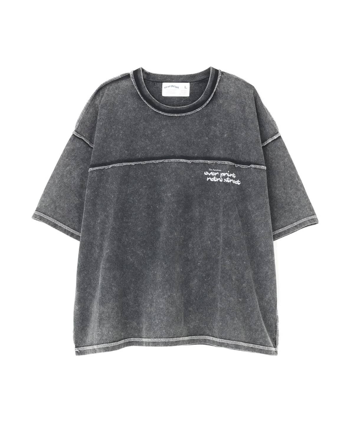 overprint 26ss "Exclusive Pigment Shopper Tee" Charcoal S