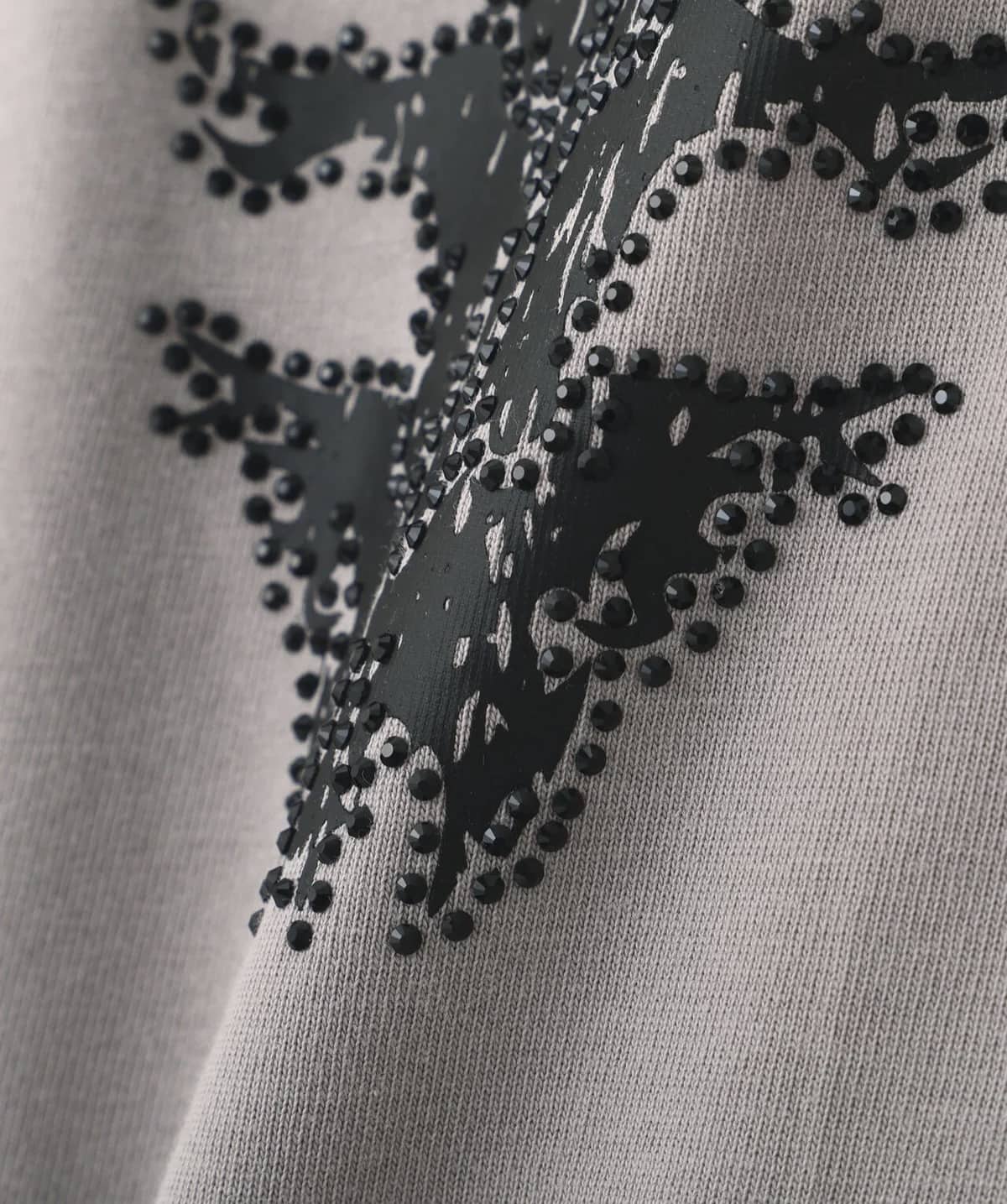 SUPPLIER 26ss "Exclusive Rhinestone Fire Bones Tee" Grey Grey M