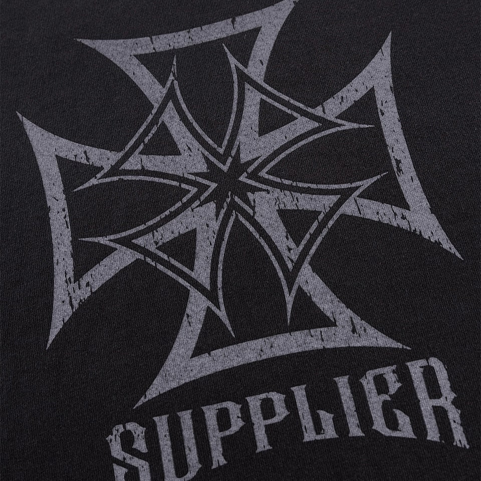SUPPLIER 26ss "Dusty Iron Cross Layered Long Sleeve Tee" Black Black M