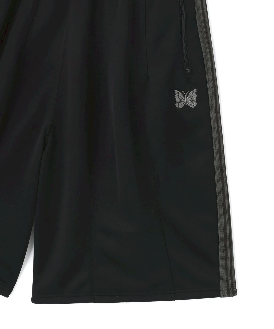 Needles 26aw "Exclusive H.D Track Short - Poly Smooth" Black/Charcoal Black/Charcoal XS