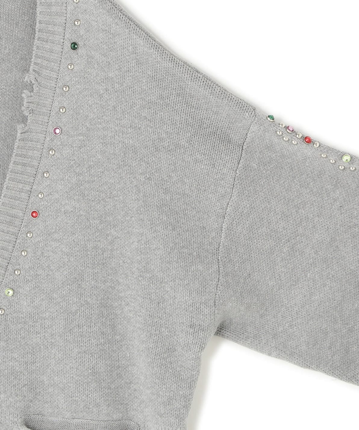 Danke Schon 26aw "Cotton WJQ Studs Cardigan" Gray Gray M
