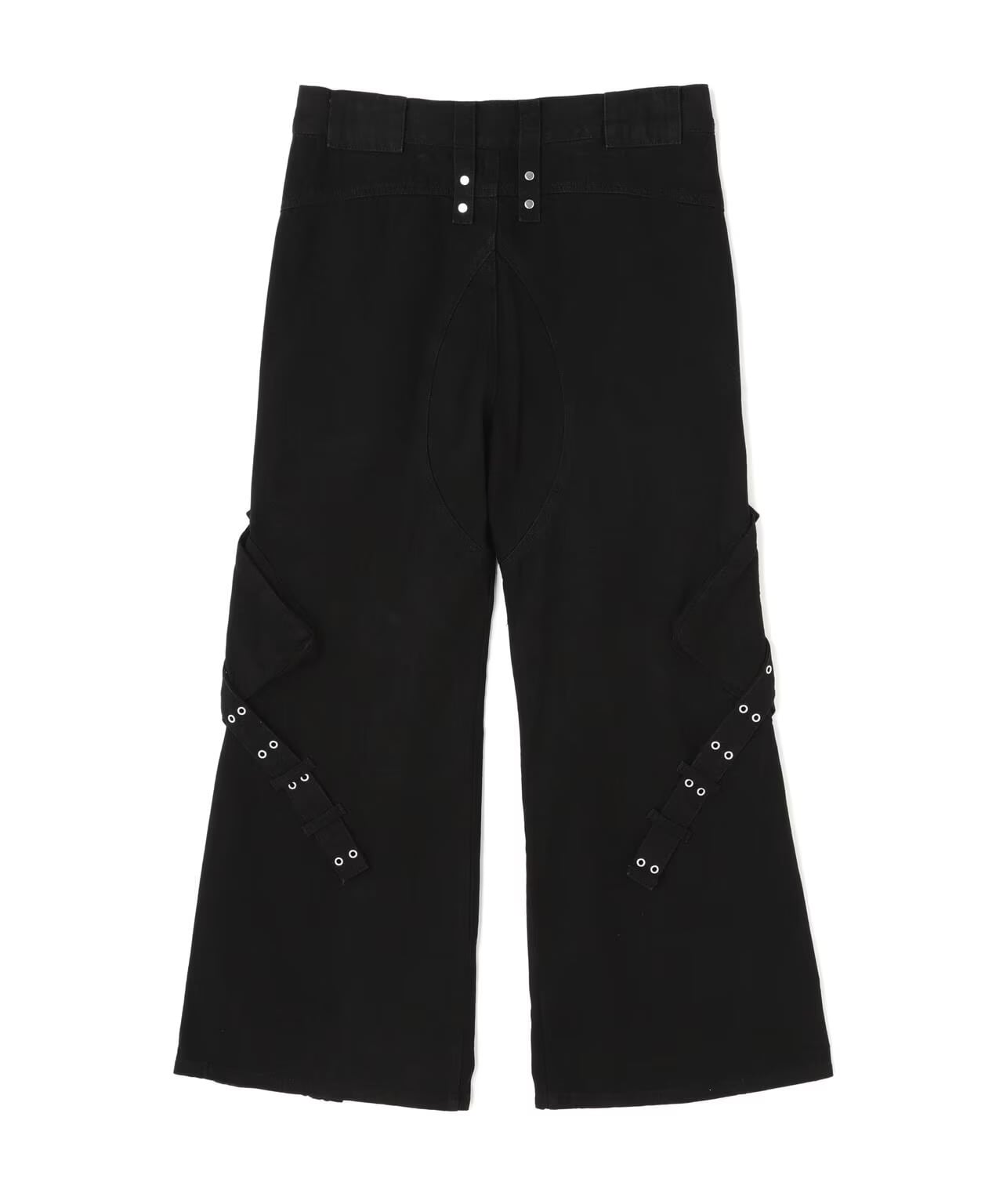 Danke Schon 11oz Denim Zip Pocket Flare Cargo Pants Black S