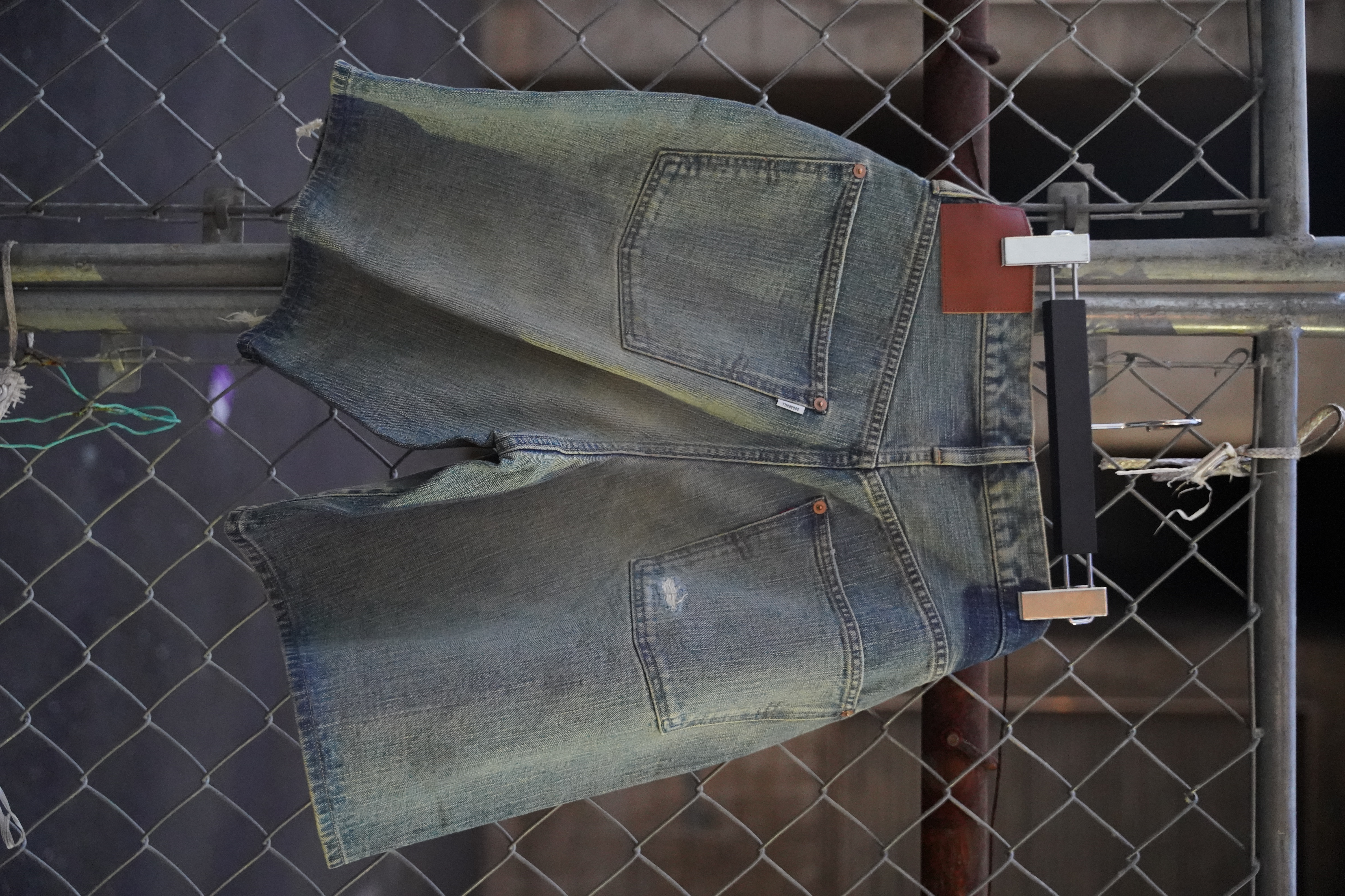 SUGARHILL 25ss "Damaged Modern Denim Pants Shorts" Faded Indigo 30