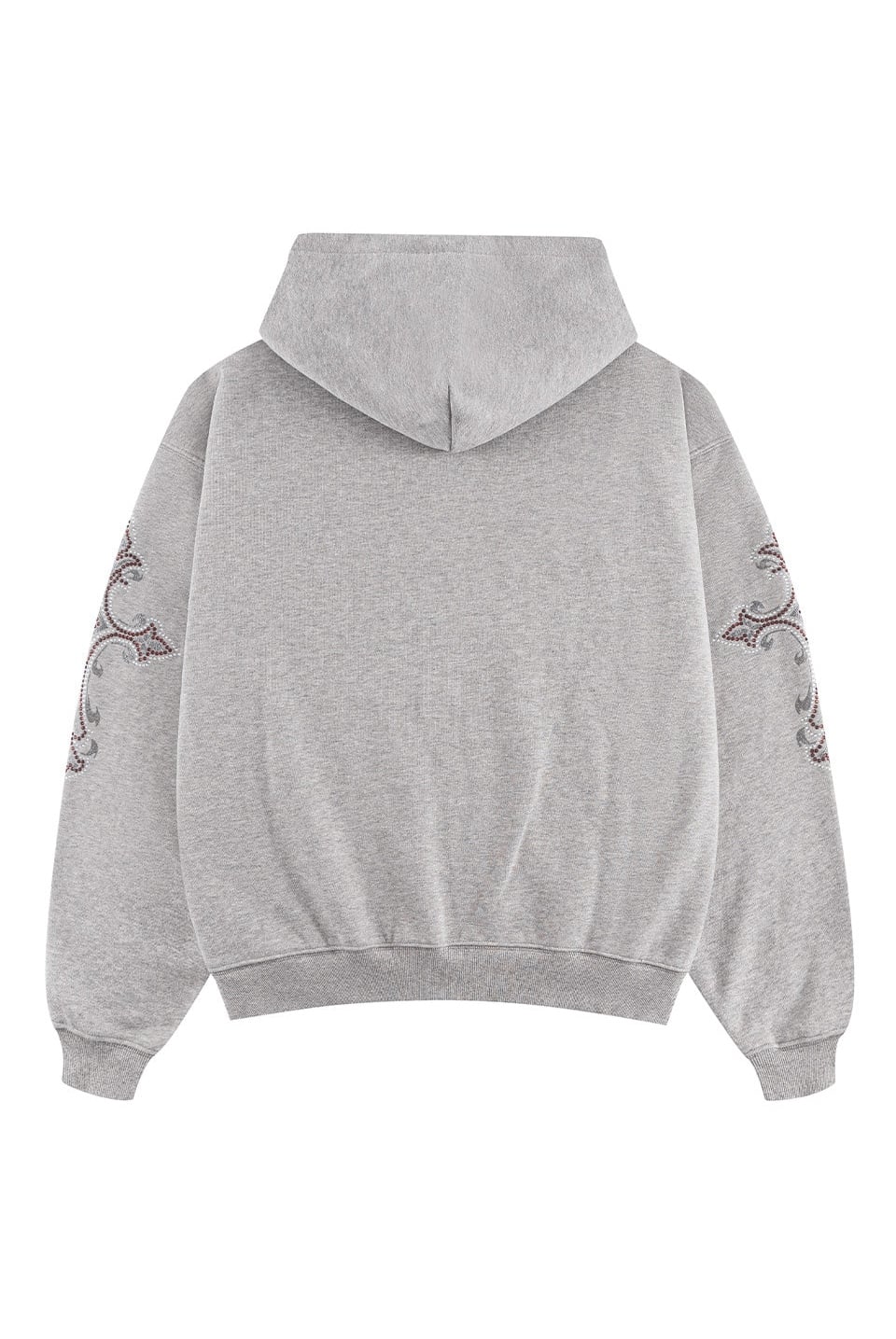 SUPPLIER 25aw "Rhinestone Cross Sleeve Zip Hoodie" Gray Gray M