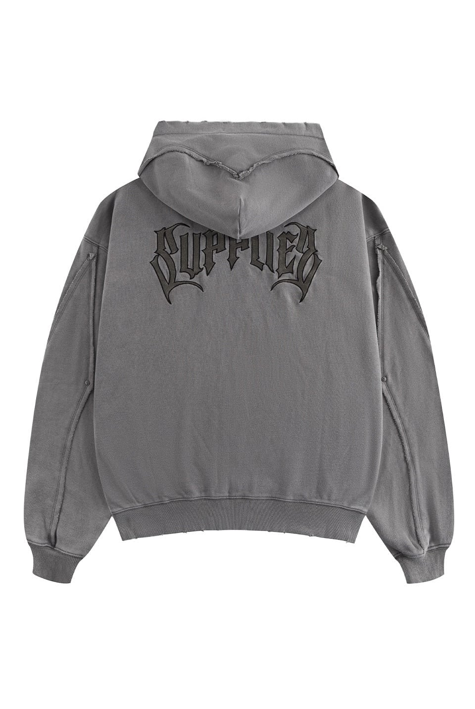 SUPPLIER 25aw "Switching Pierced Zip Hoodie V2" Gray Gray M