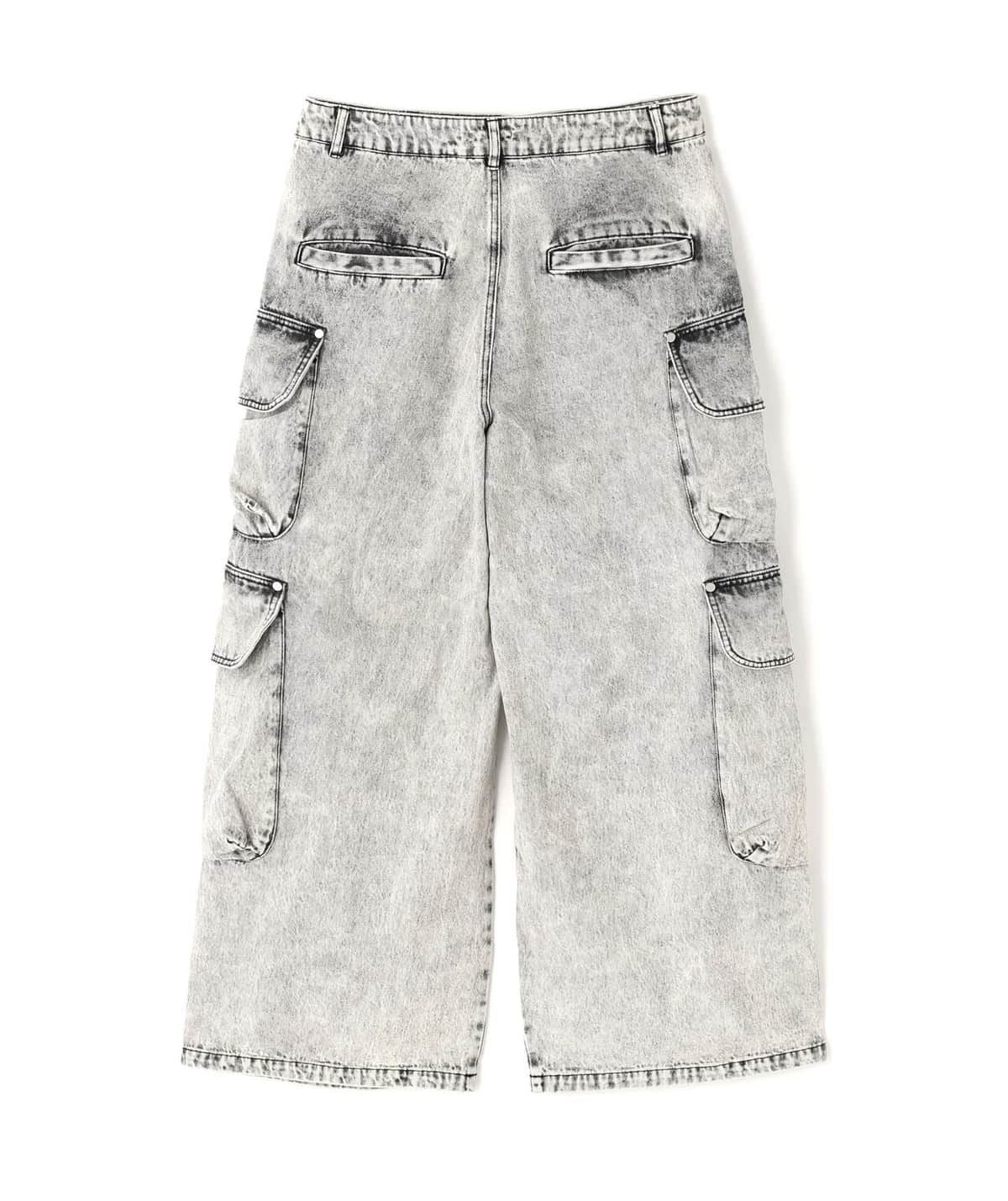 Danke Schon 25aw "12oz Chemical Denim Cargo Pants" Grey Grey S