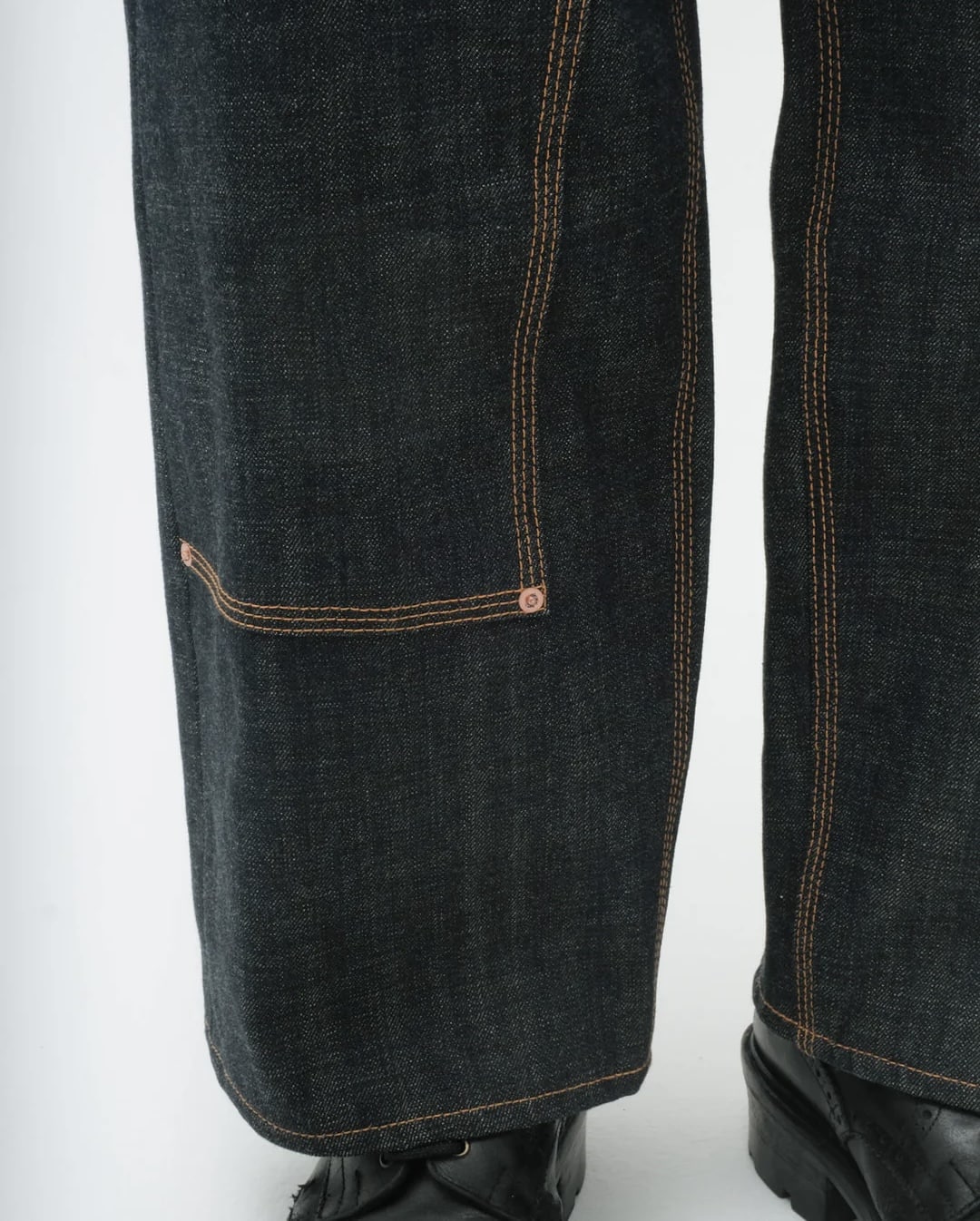 SUGARHILL 25aw "Classic Double Knee Denim Pants" Rigid Indigo 30