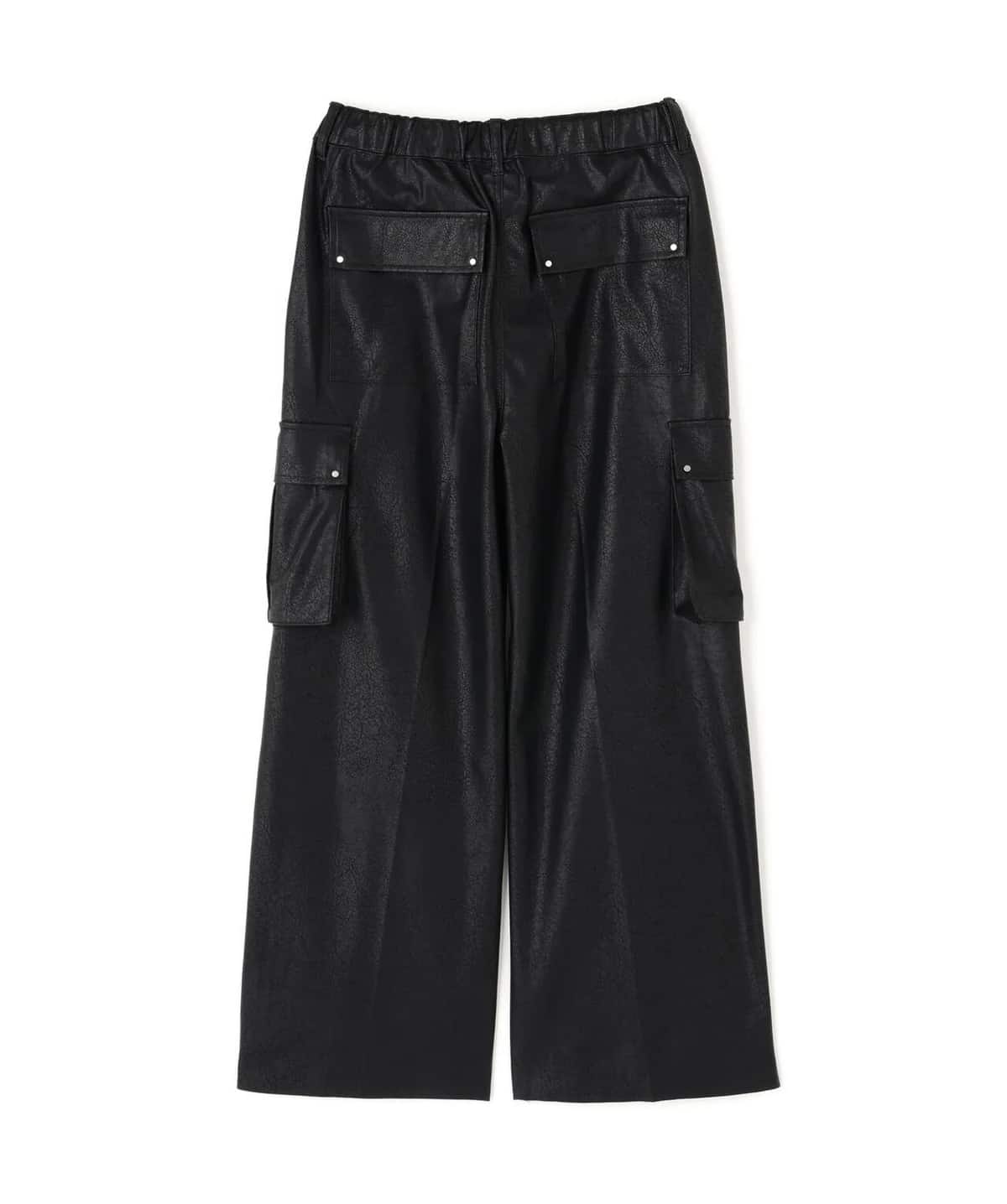 Danke Schon 25aw "PU Leaher Baggy Cargo Pants" Black S(28)