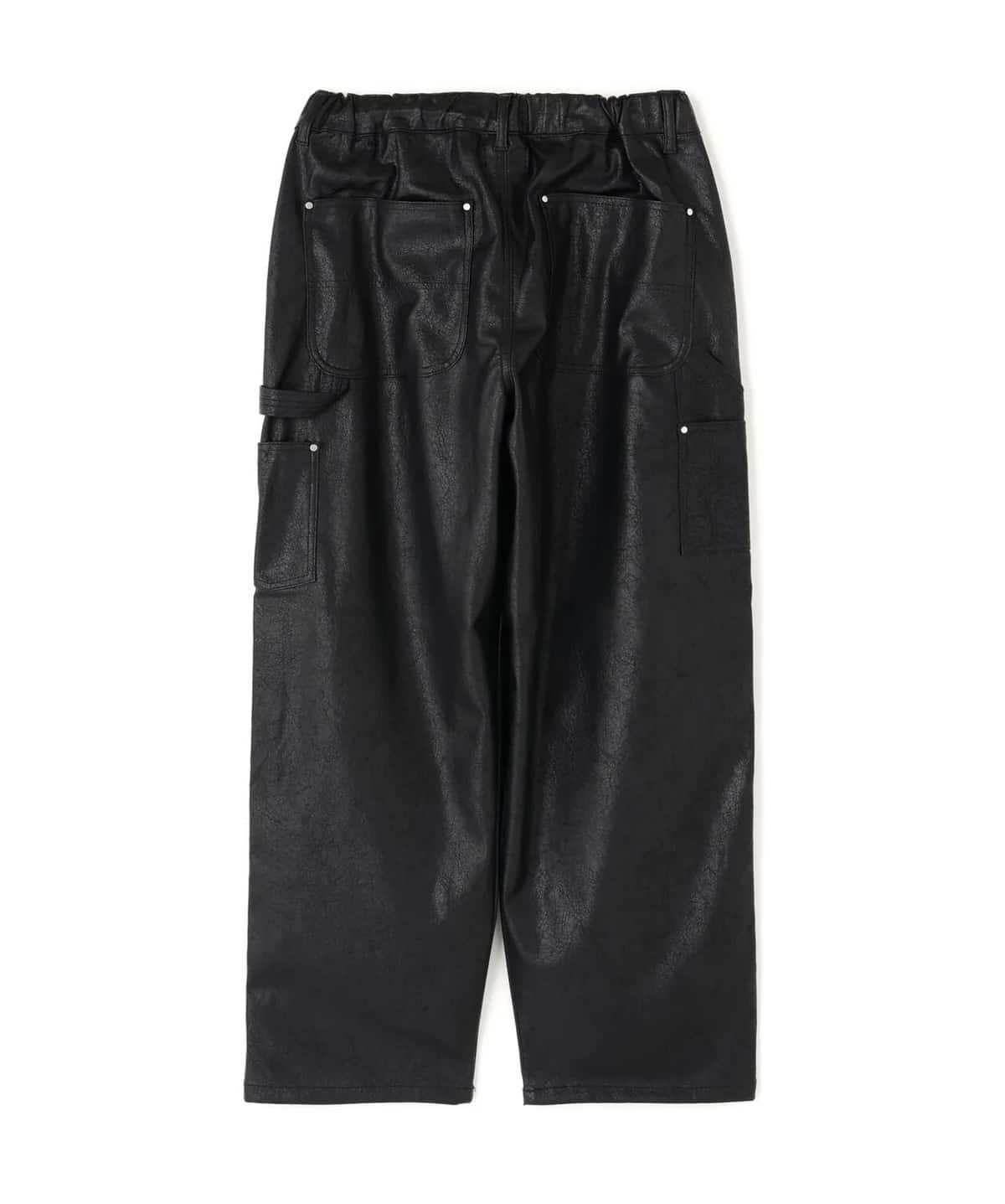 Danke Schon 25aw "PU Leaher Wknee Painter Pants" Black S(28)