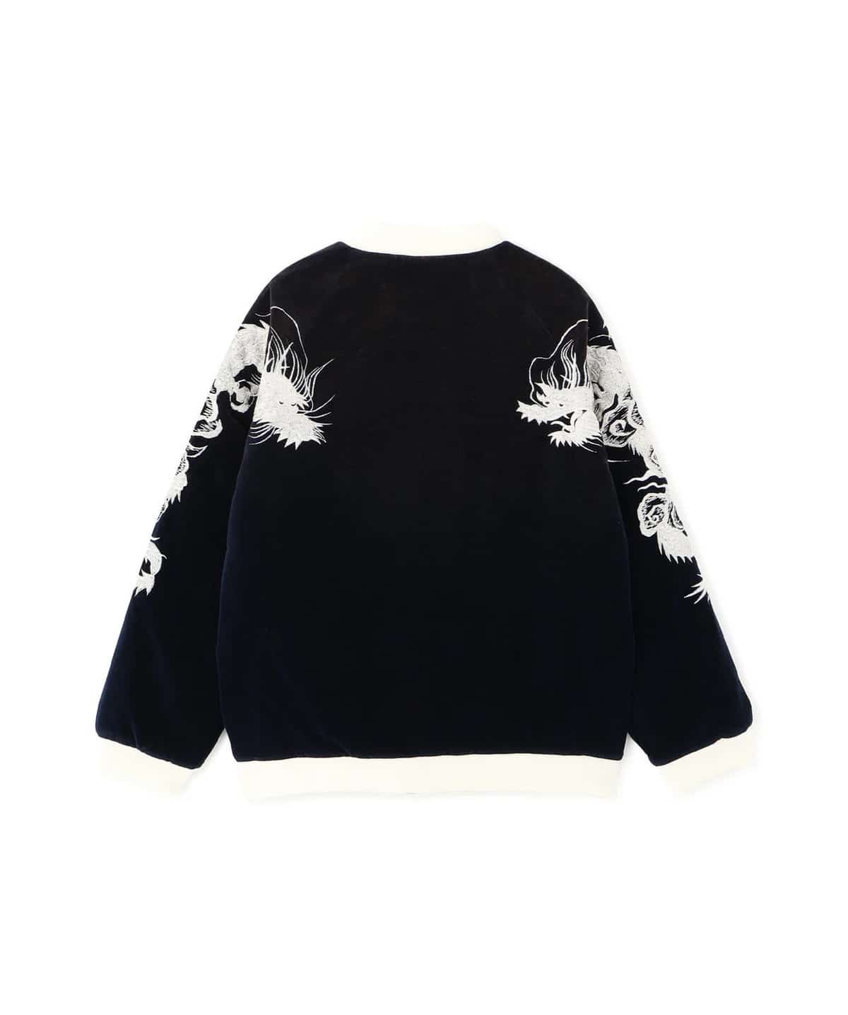 【先行予約 12月中旬-下旬 入荷予定】blackmeans 25aw "Exclusive 2head Dragon Souvenir Jacket" Navy Navy 3