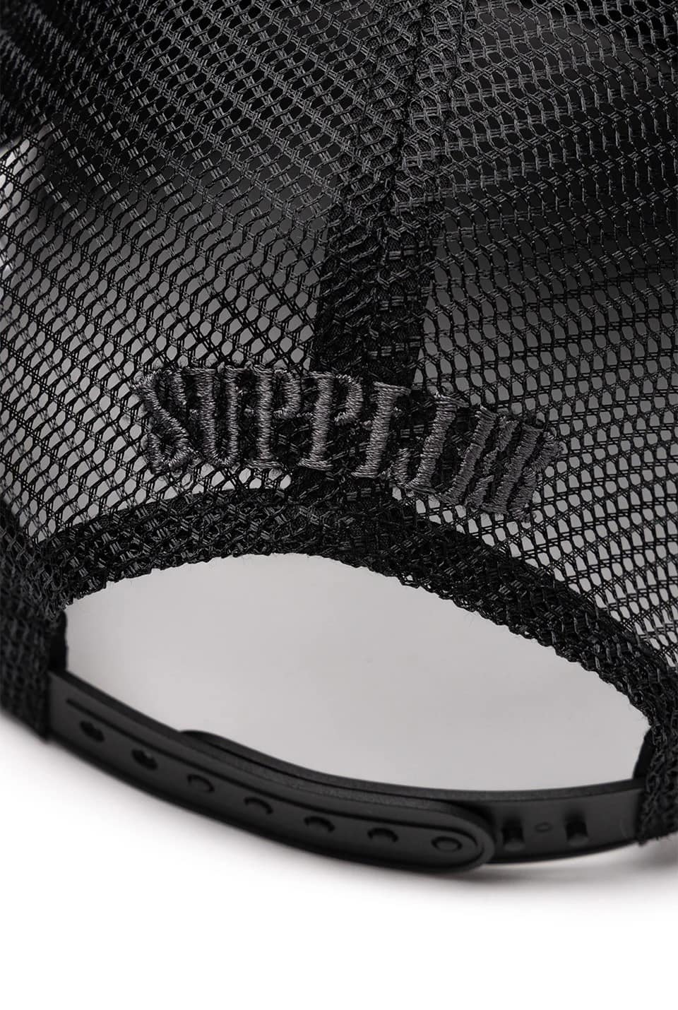 SUPPLIER 25aw "Tribal Camo Cross Leather Patch Mesh Cap" Black One Size