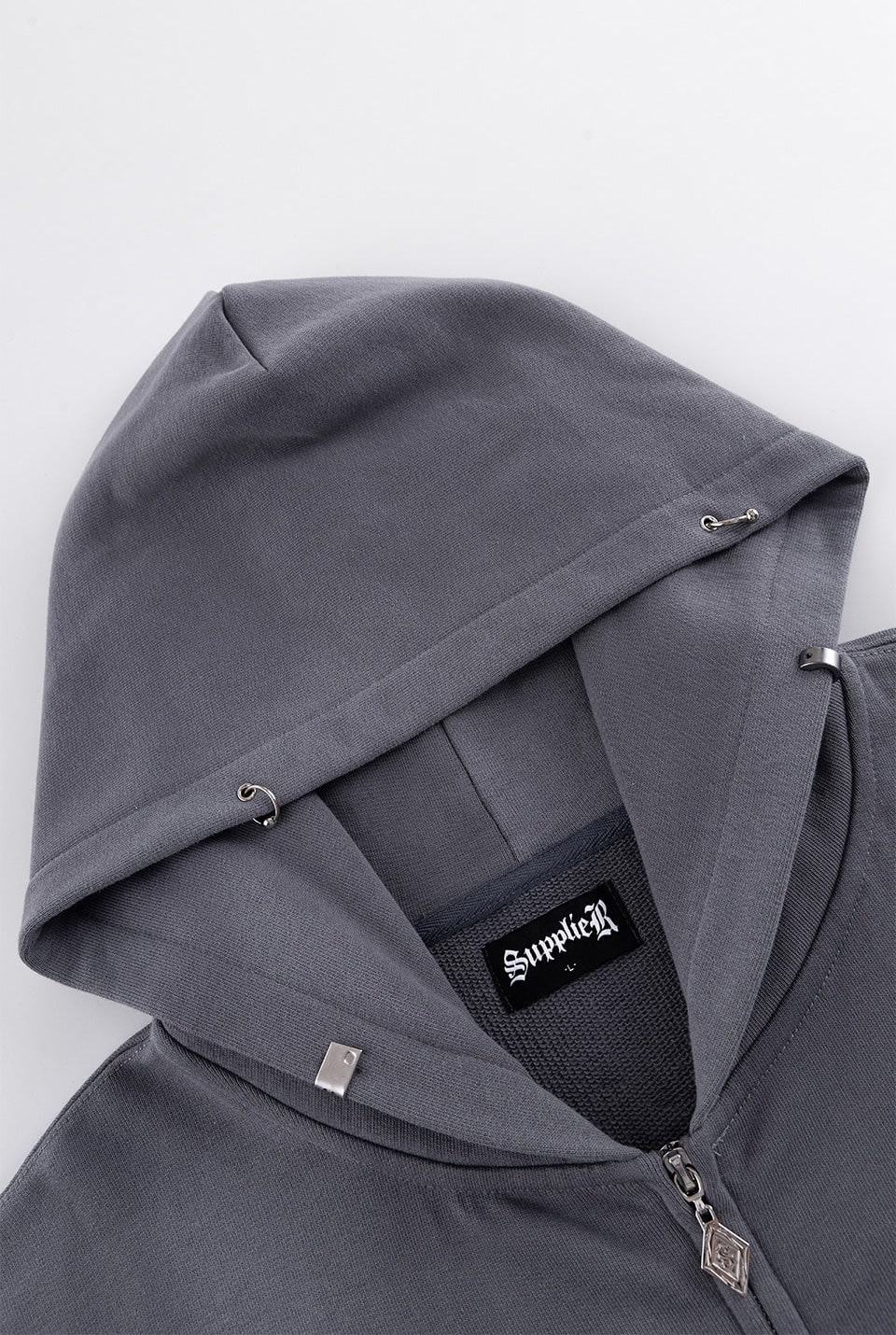 SUPPLIER 25aw "Tribal Bones Pierced Zip Hoodie" Blue Grey Blue Grey M