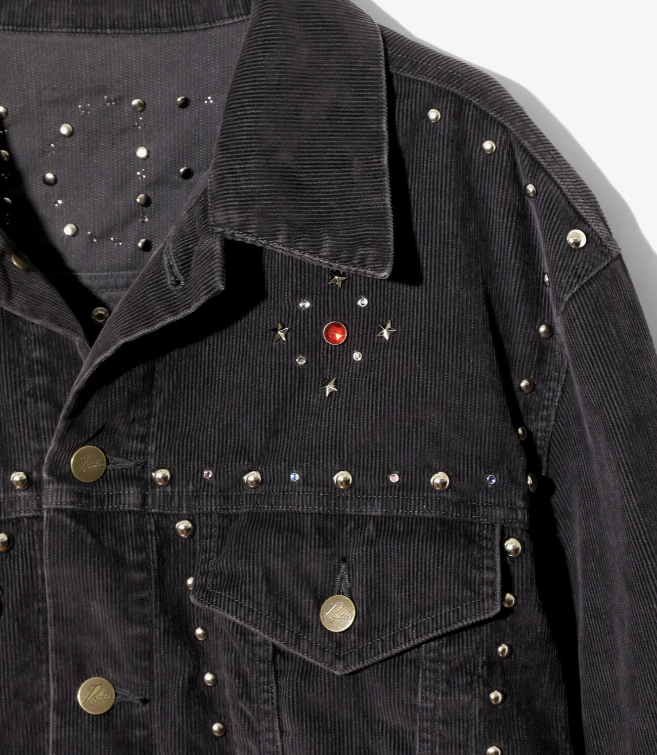 Needles 25aw "Studded Jean Jacket - 14W Corduroy" Black Black M