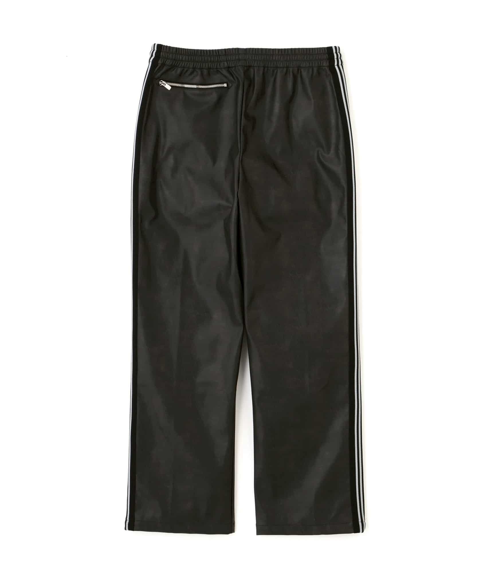 Needles 26ss "Exclusive Track Pant  Synthetic Leather" Black Black XS