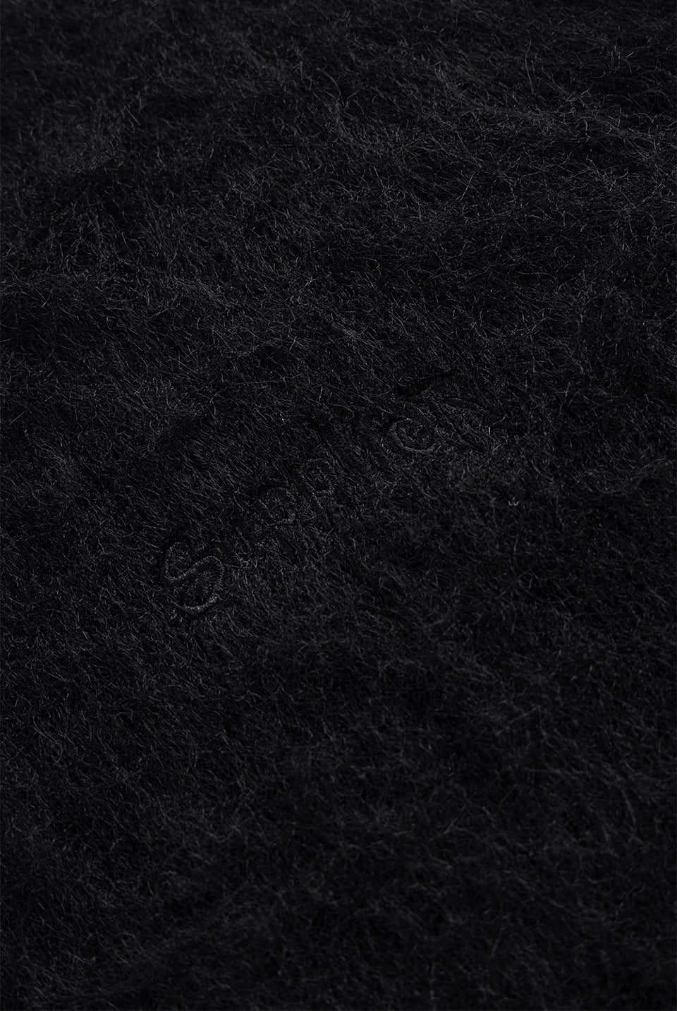 SUPPLIER 25aw "Tribal Cross Pierced Shaggy Knit" Black Black M