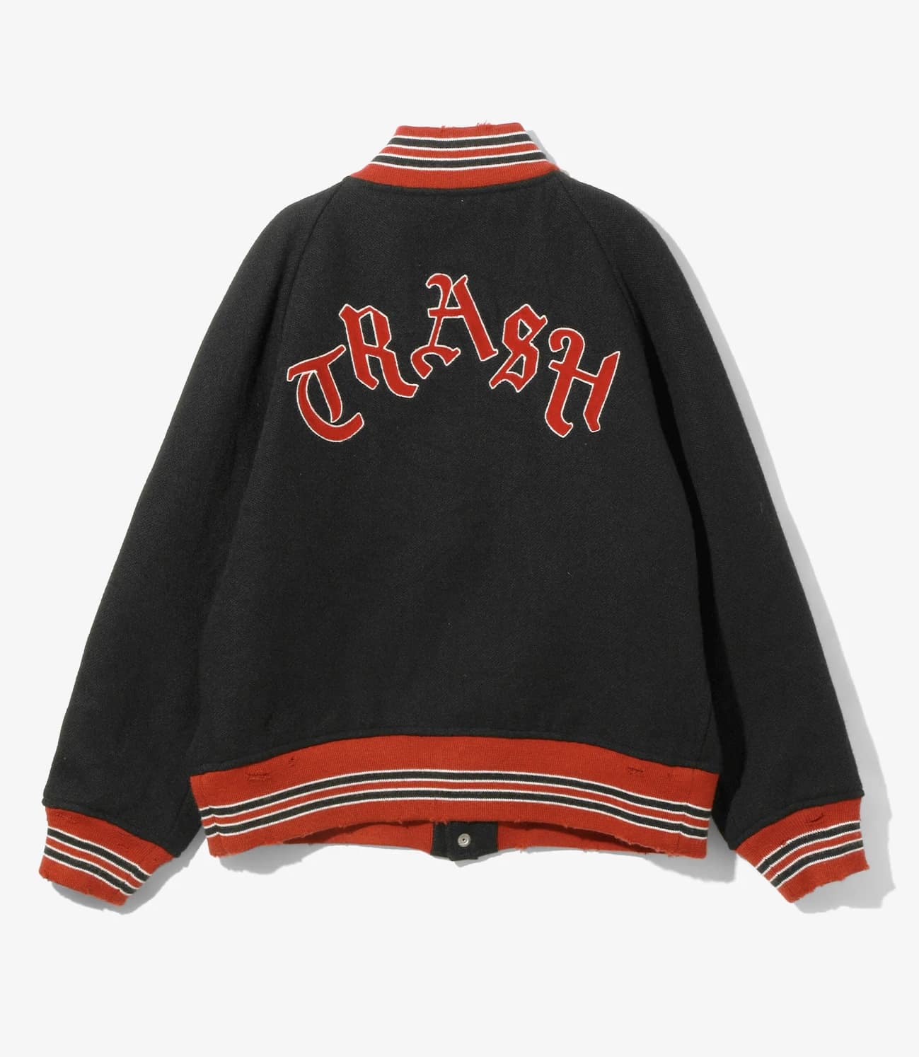 Needles 25aw "Deconstructed Lettered Jacket - Wool Melton" Black M