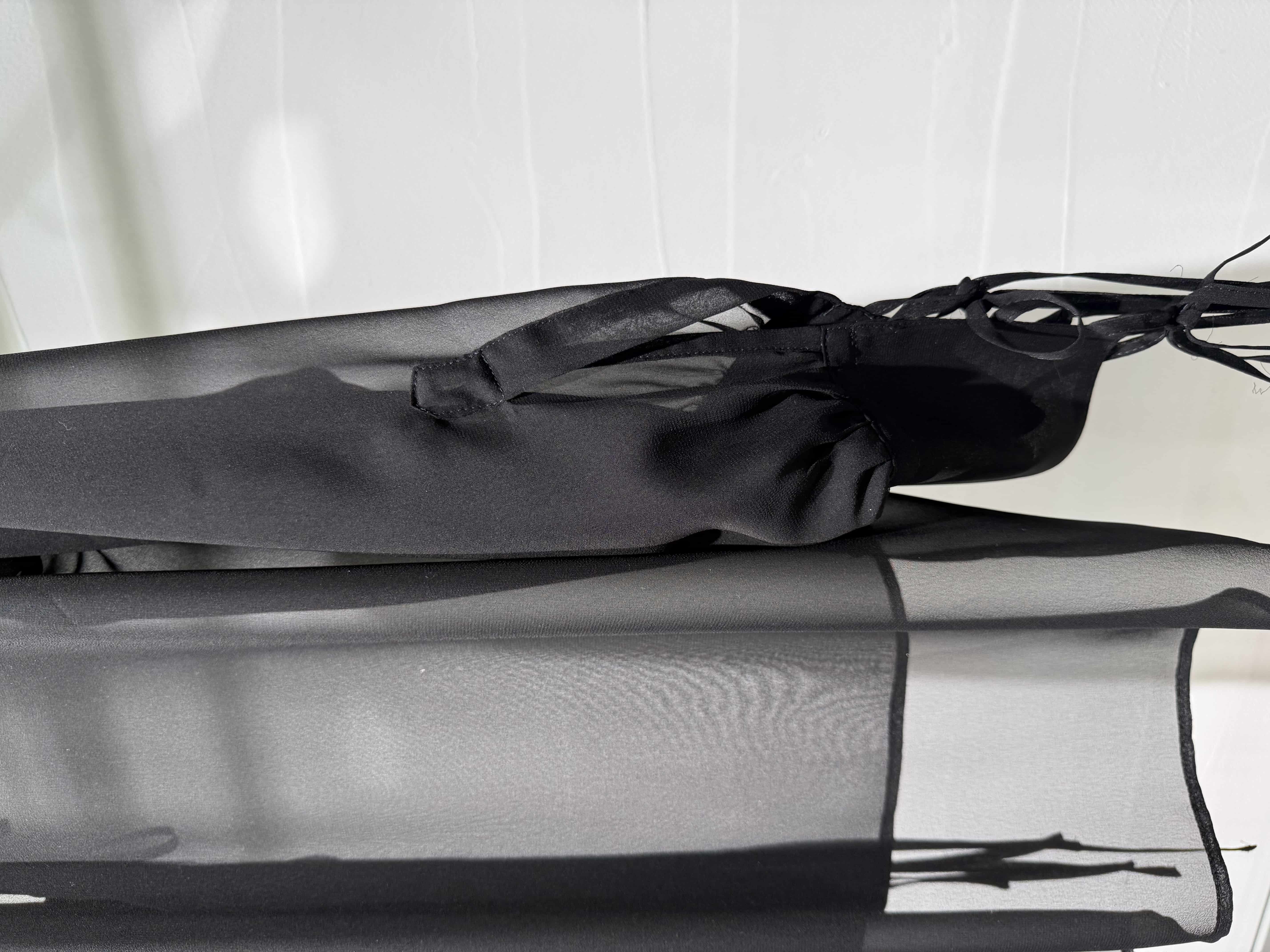 SUGARHILL 26ss "Sheer String Shirt" Black Black 2