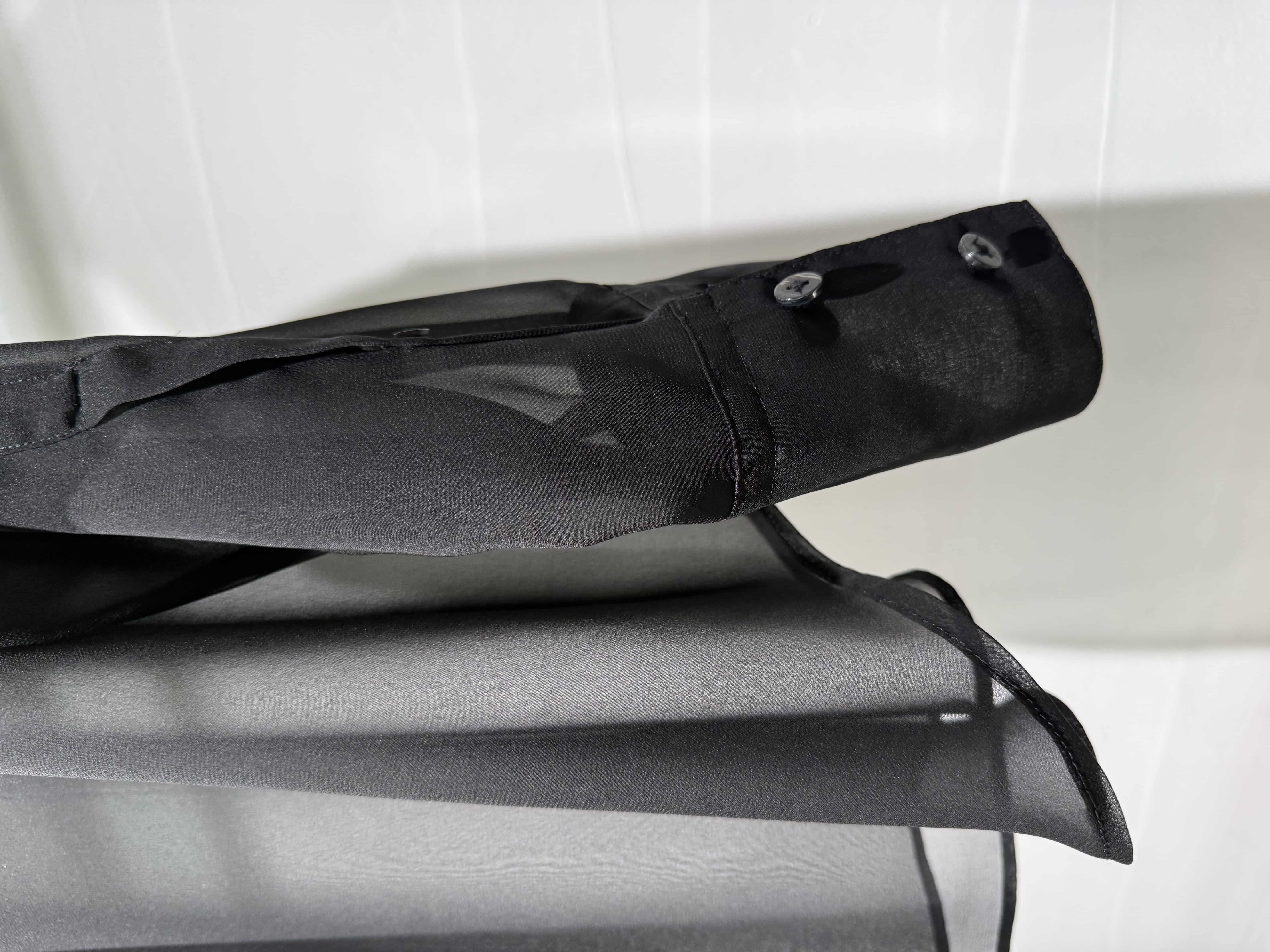 SUGARHILL 26ss "Sheer Skipper Shirt" Black Black 2