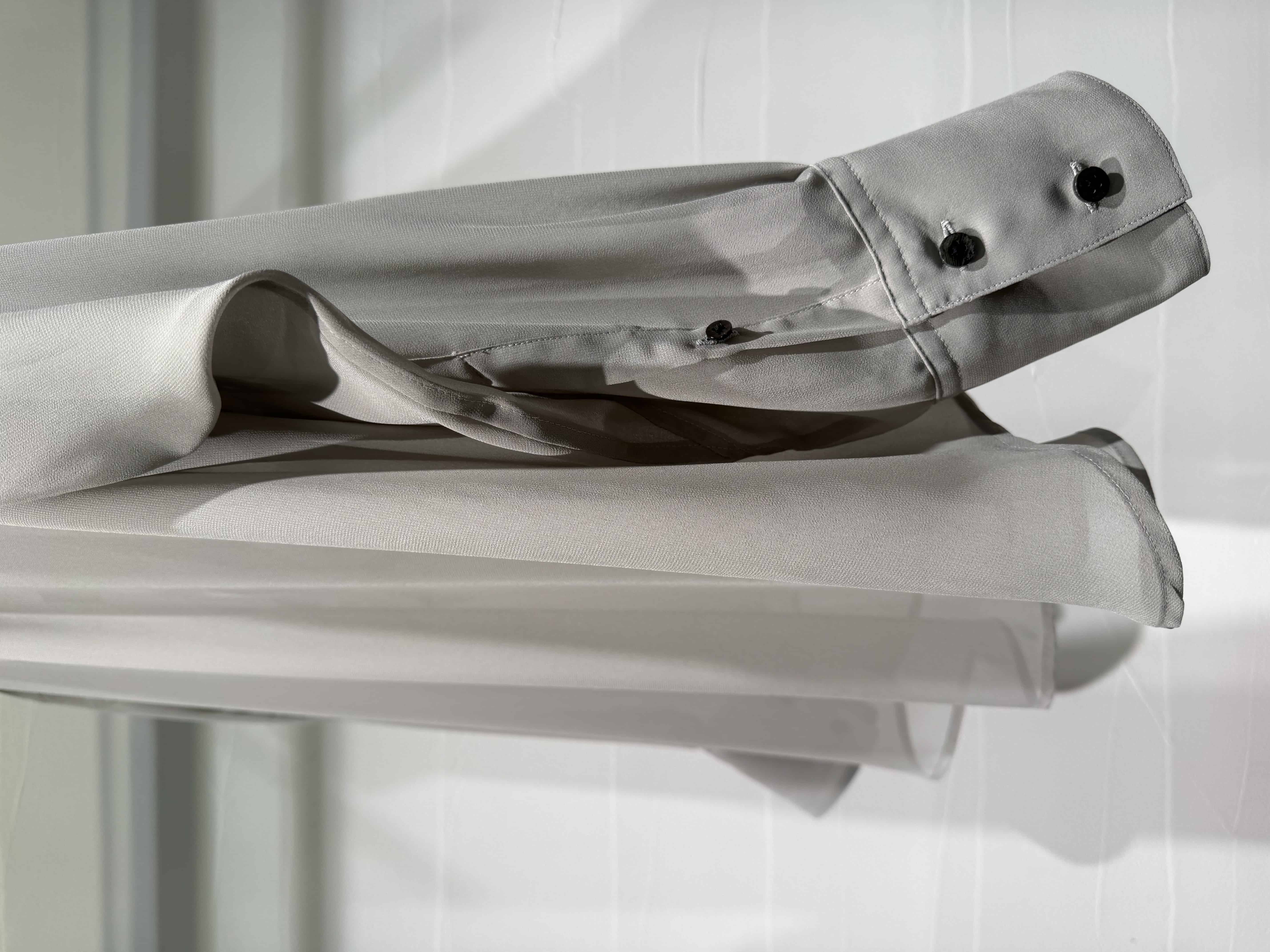 SUGARHILL 26ss "Sheer Skipper Shirt" Pale Gray Pale Gray 2