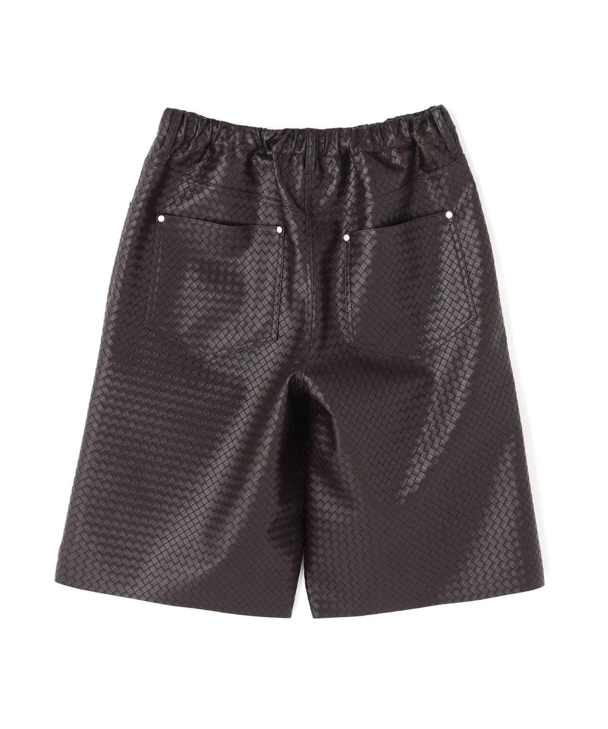 Danke Schon 26ss "Woven Faux Leather Shorts" Brown Brown M