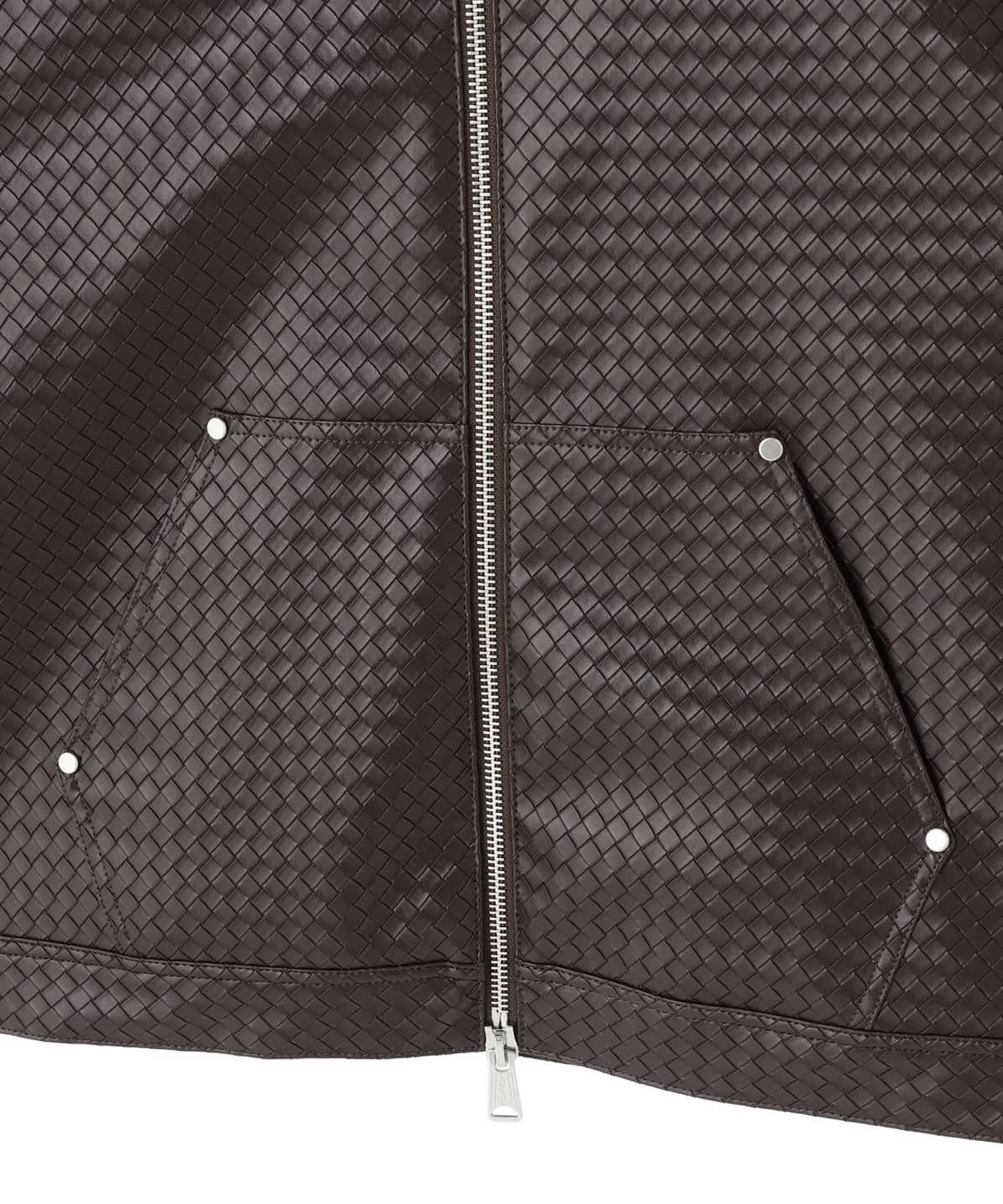 Danke Schon 26ss "Woven Faux Leather Blouson" Brown Brown M