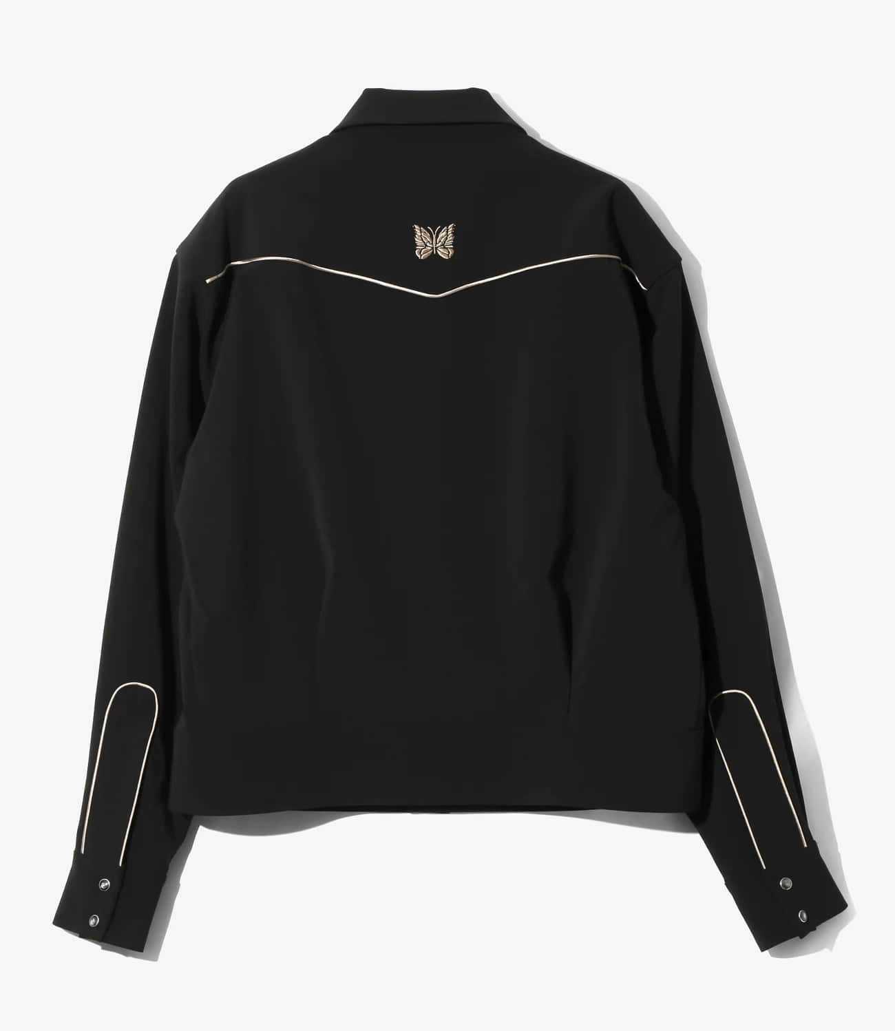 Needles 26ss "Piping Cowboy Jacket - Poly Double Cloth" Black Black S
