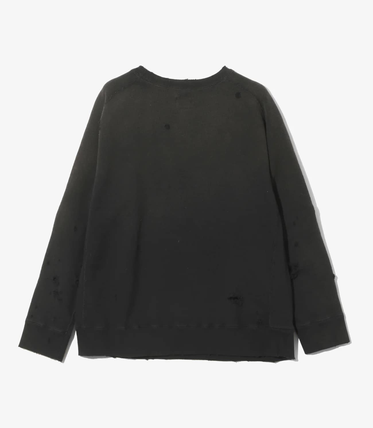 Needles 26ss "Deconstructed Sweat Shirt - Cotton French Terry" Black Black M