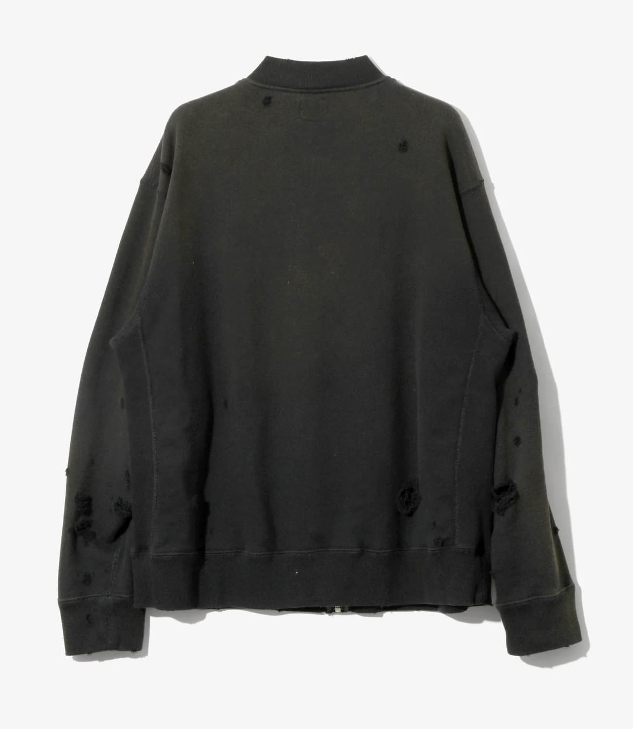 Needles 26ss "Deconstructed Zipped Sweat" Black Black M