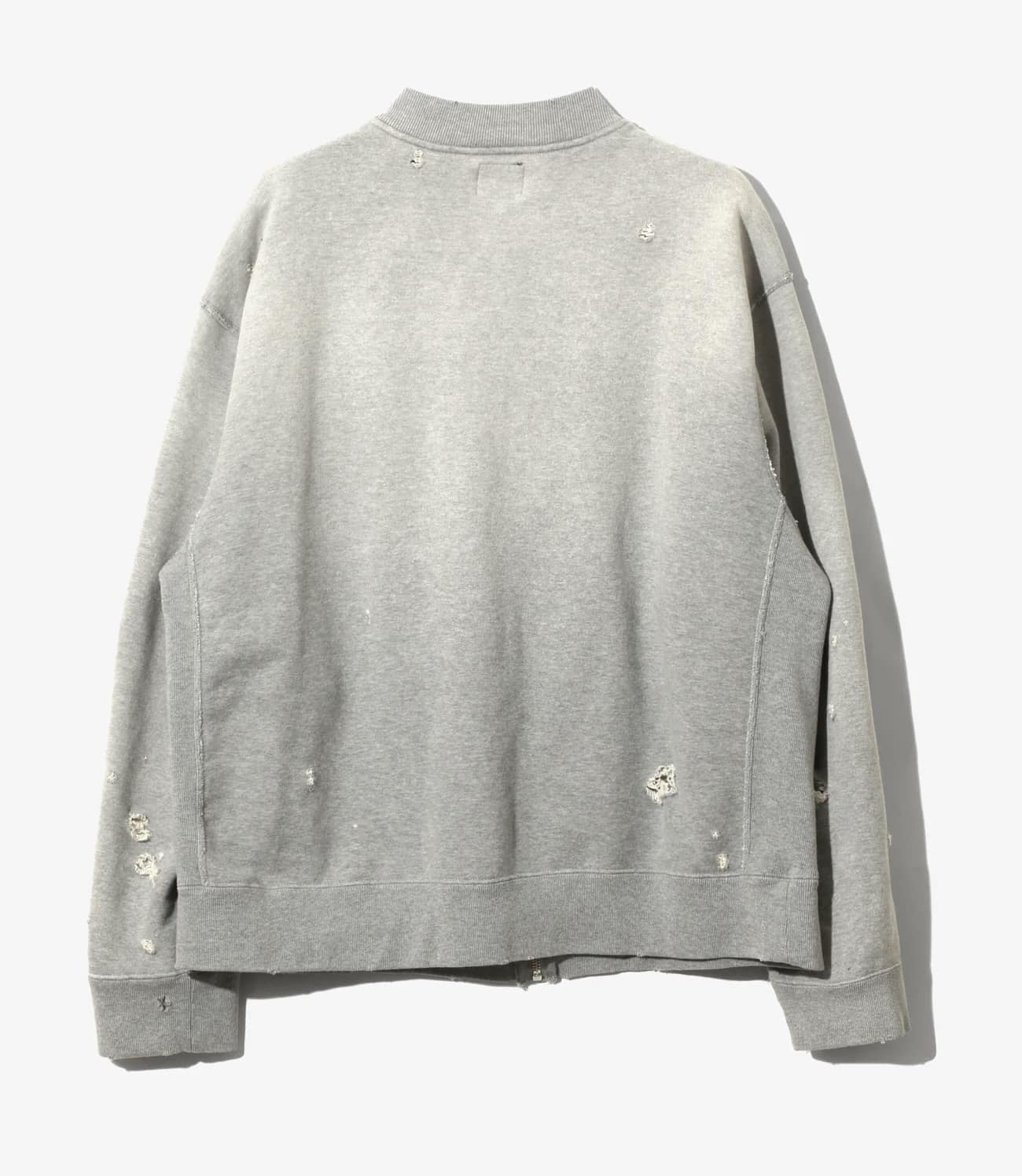 Needles 26ss "Deconstructed Zipped Sweat" Grey Grey M