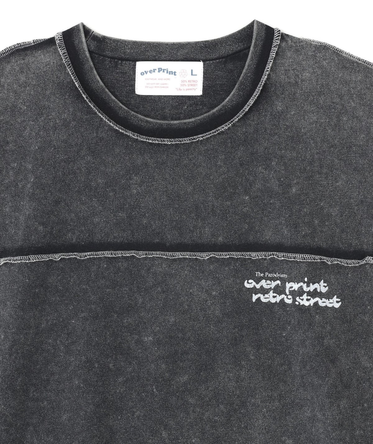overprint 26ss "Exclusive Pigment Shopper Tee" Charcoal S