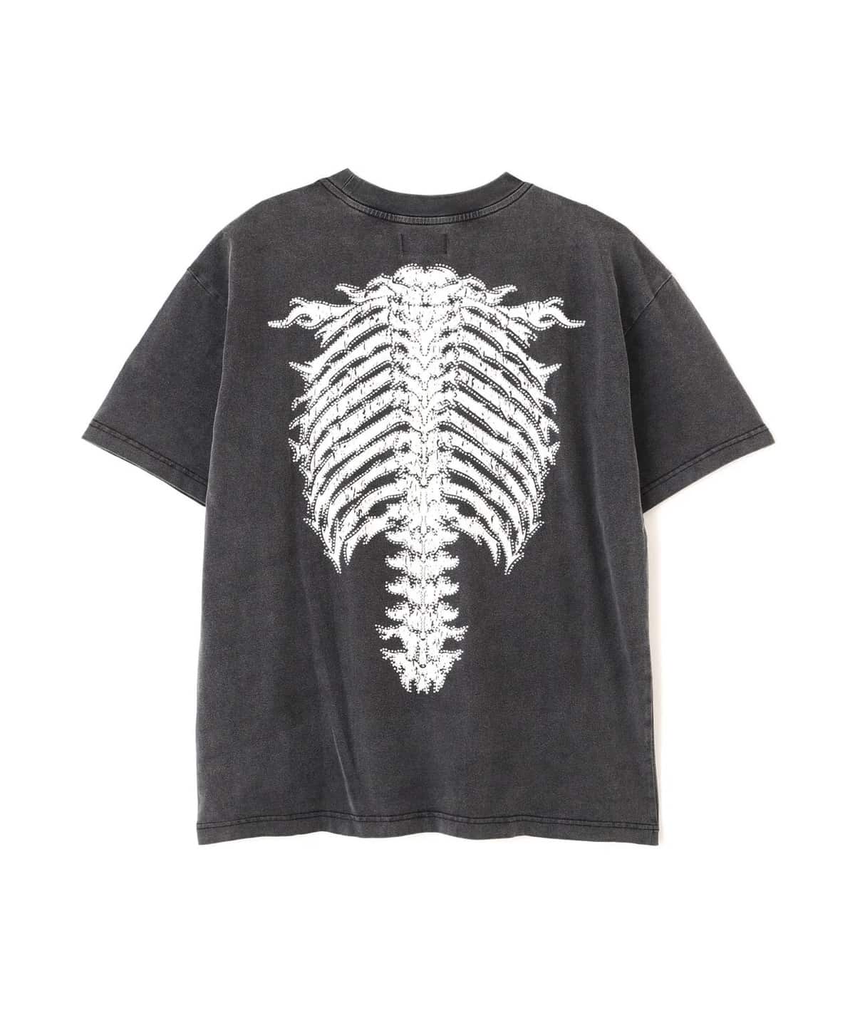 SUPPLIER 26ss "Exclusive Rhinestone Fire Bones Tee" Black Black M