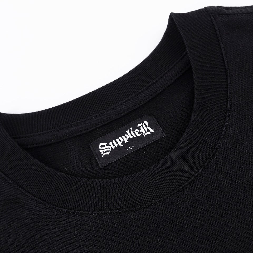 SUPPLIER 26ss "Tribal Cross Tee" Black Black M
