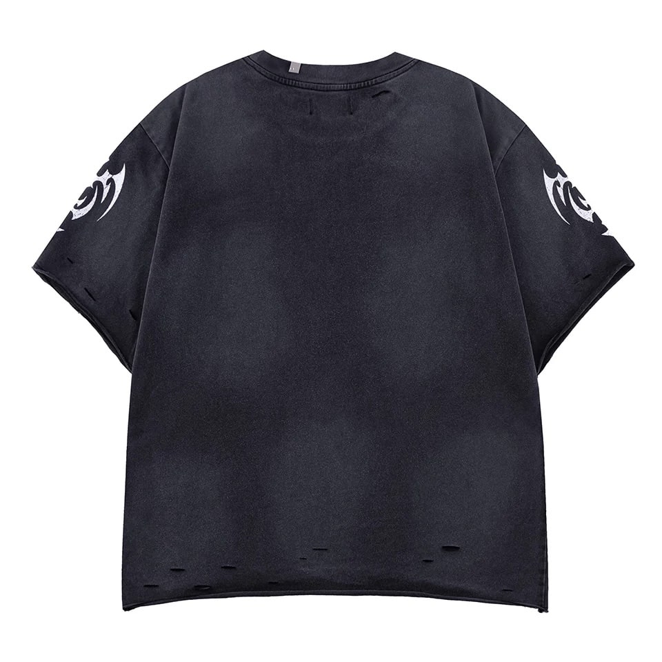 SUPPLIER 26ss "Distressed Pierced Tee V2" Black Black M