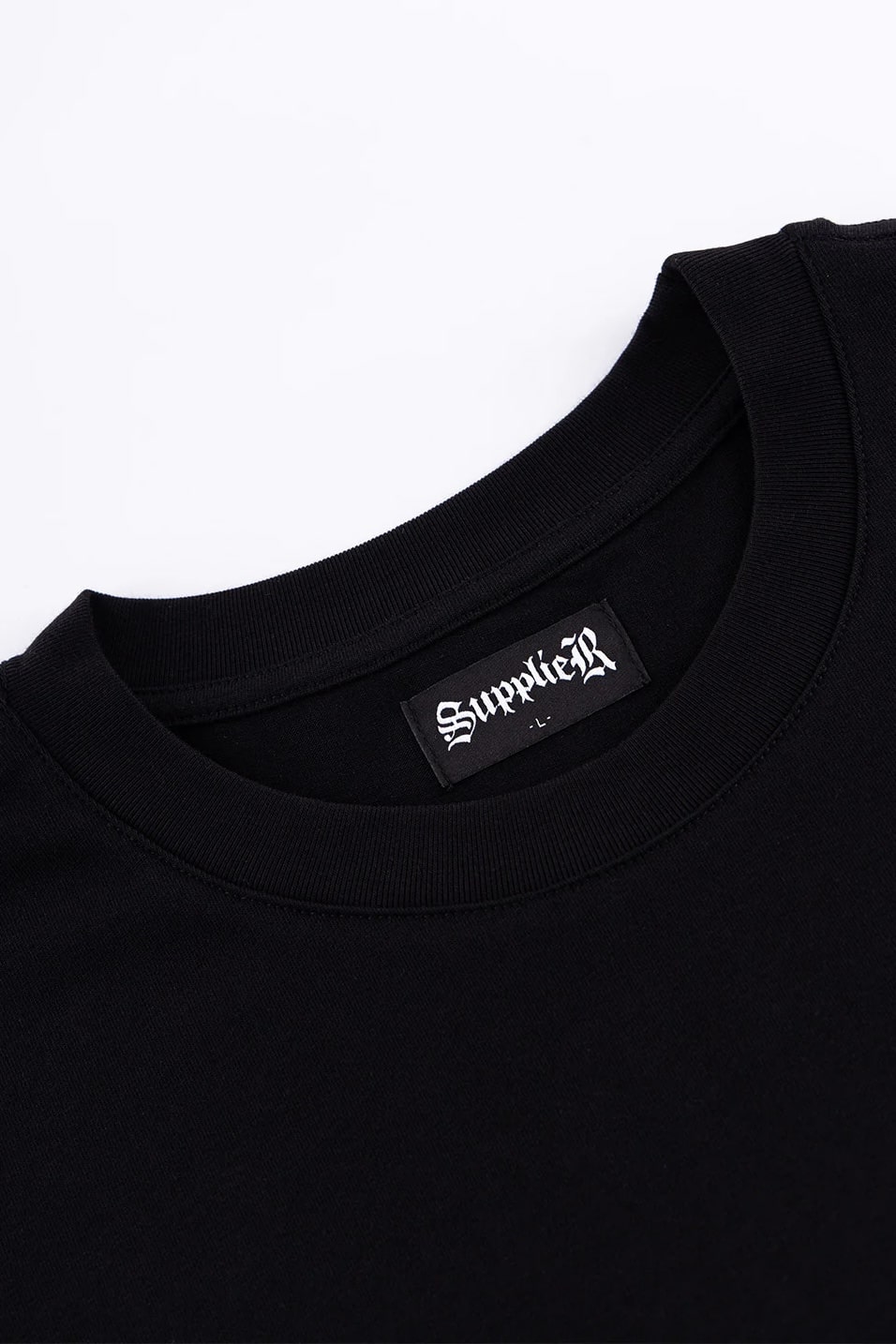 SUPPLIER 26ss "Royal Cross Rhinestone Tee" Black Black M