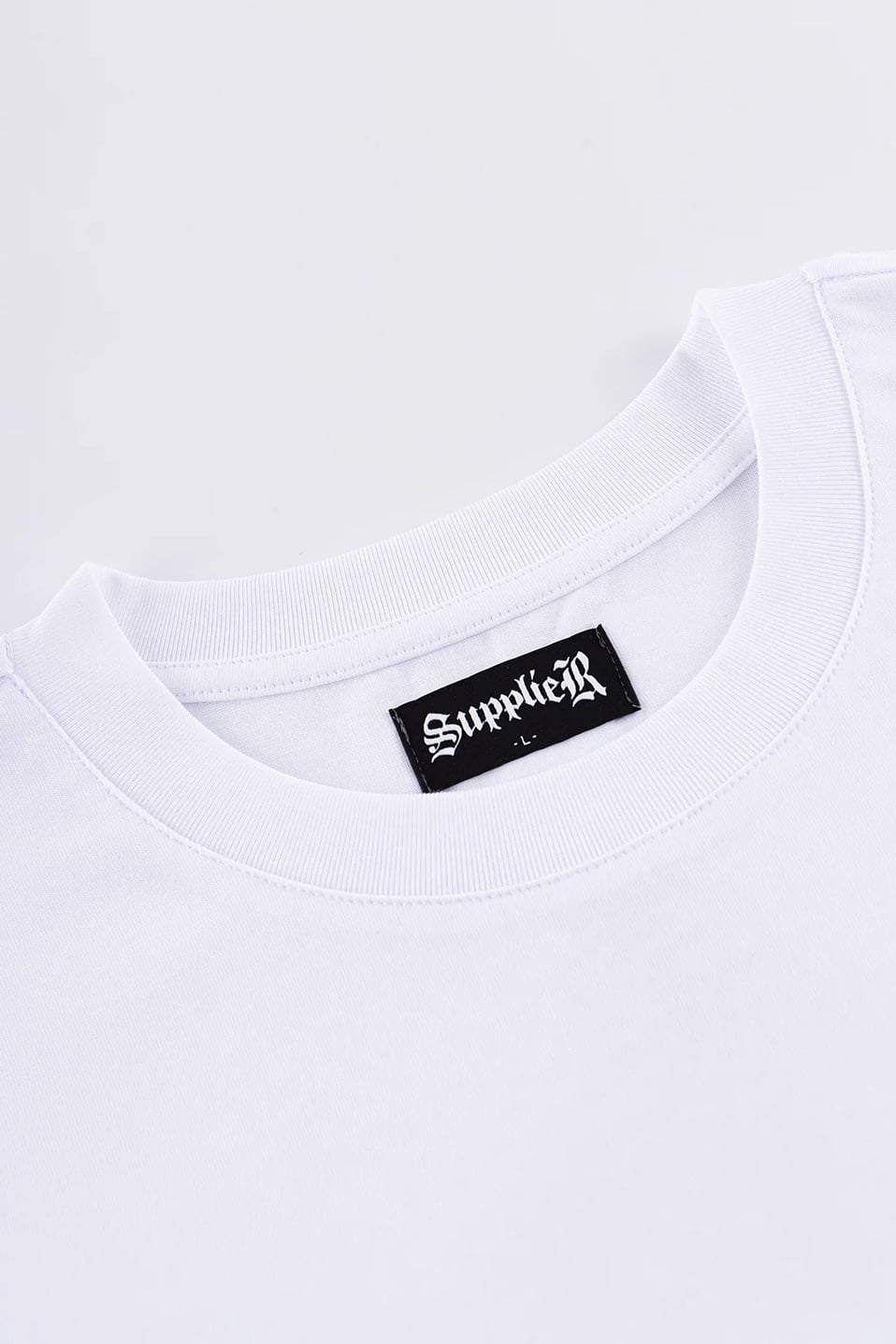 SUPPLIER 26ss "Royal Cross Rhinestone Tee" White White M
