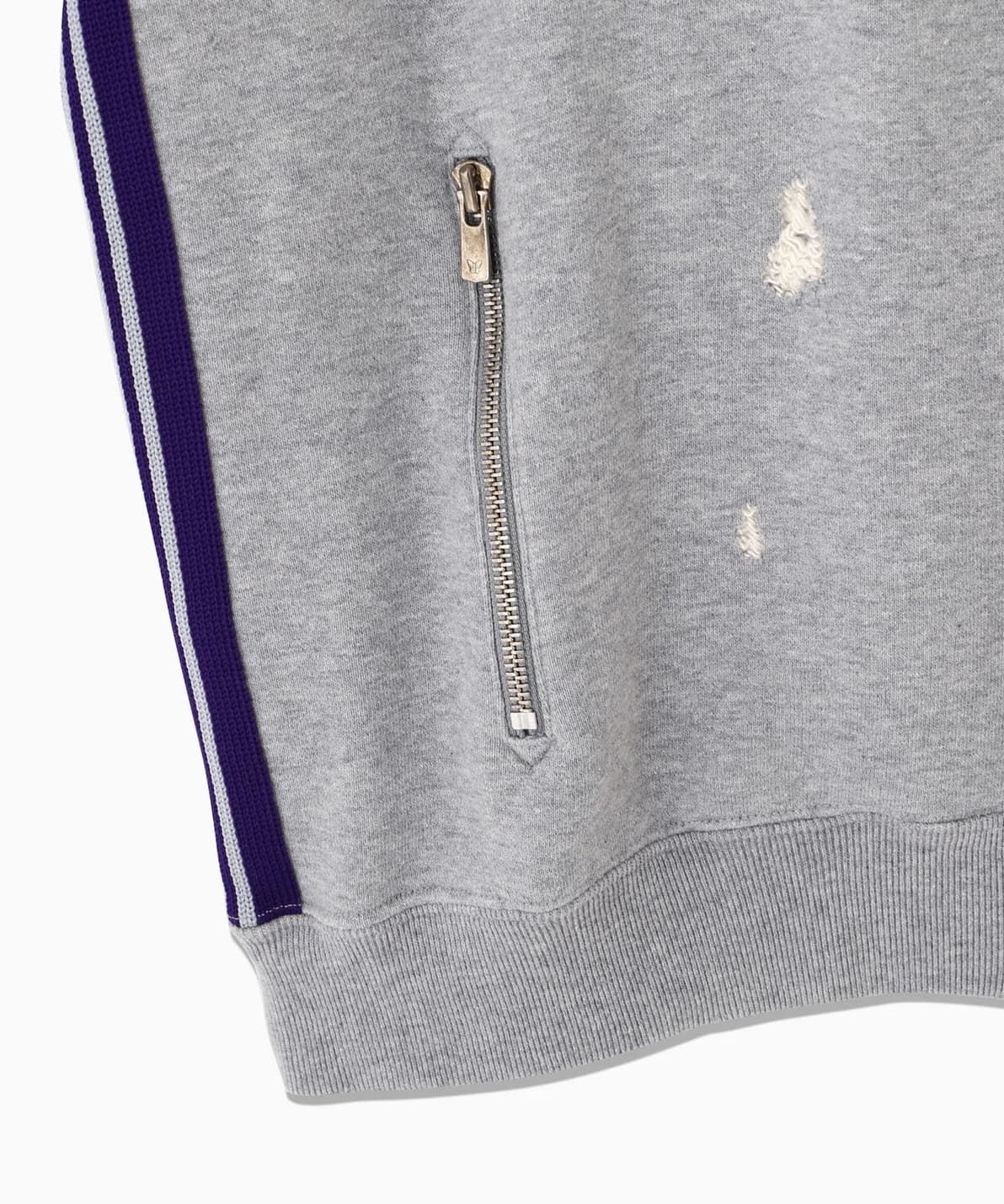 【先行予約 10月3日発売】Needles 26aw "Exclusive H.D.Track Jacket - Cotton Jersey Damage" H.Grey H.Grey S
