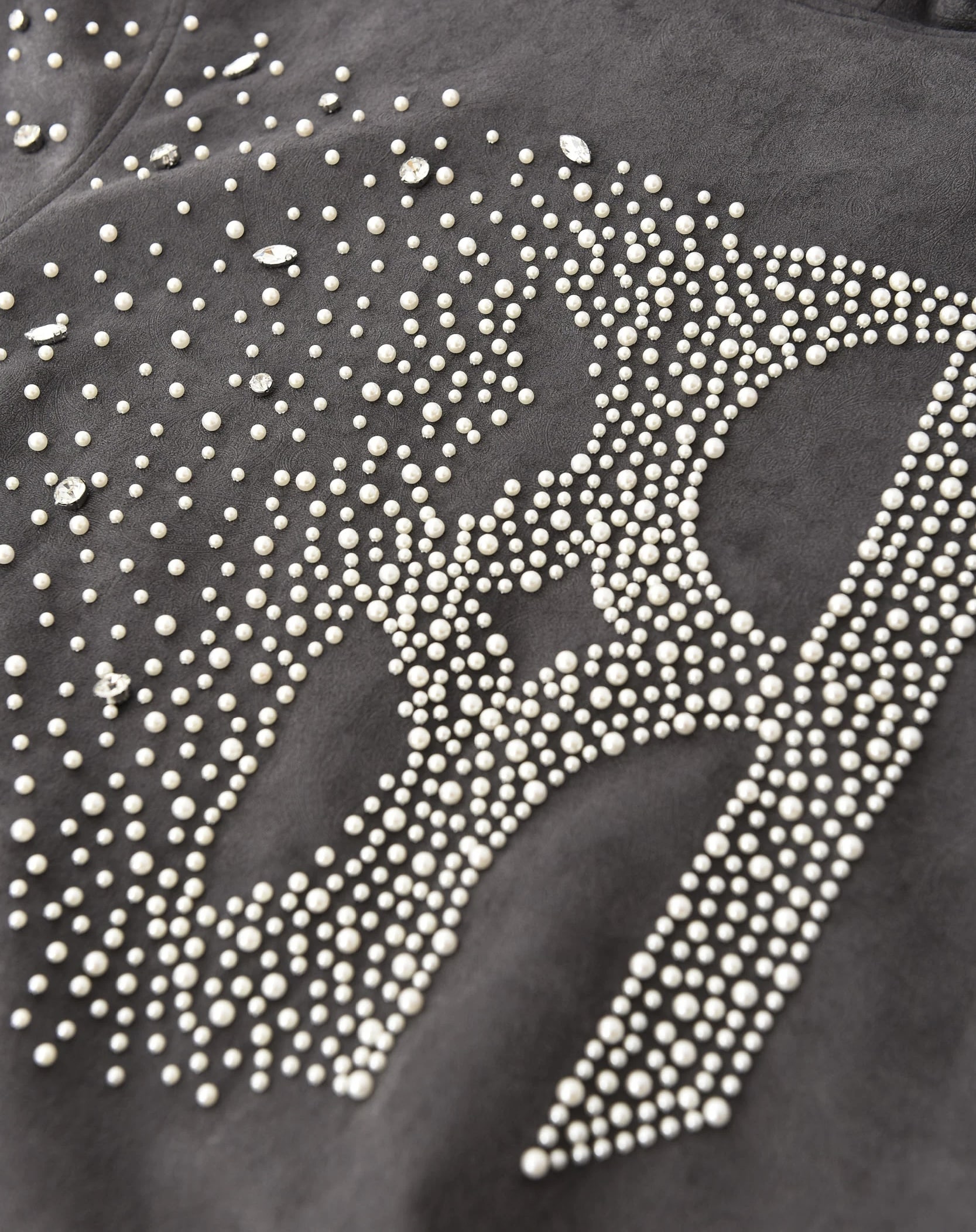 Birth Of Royal Child 25ss "Cashew Flower Texturepearl Zipper Hoodie" Black S