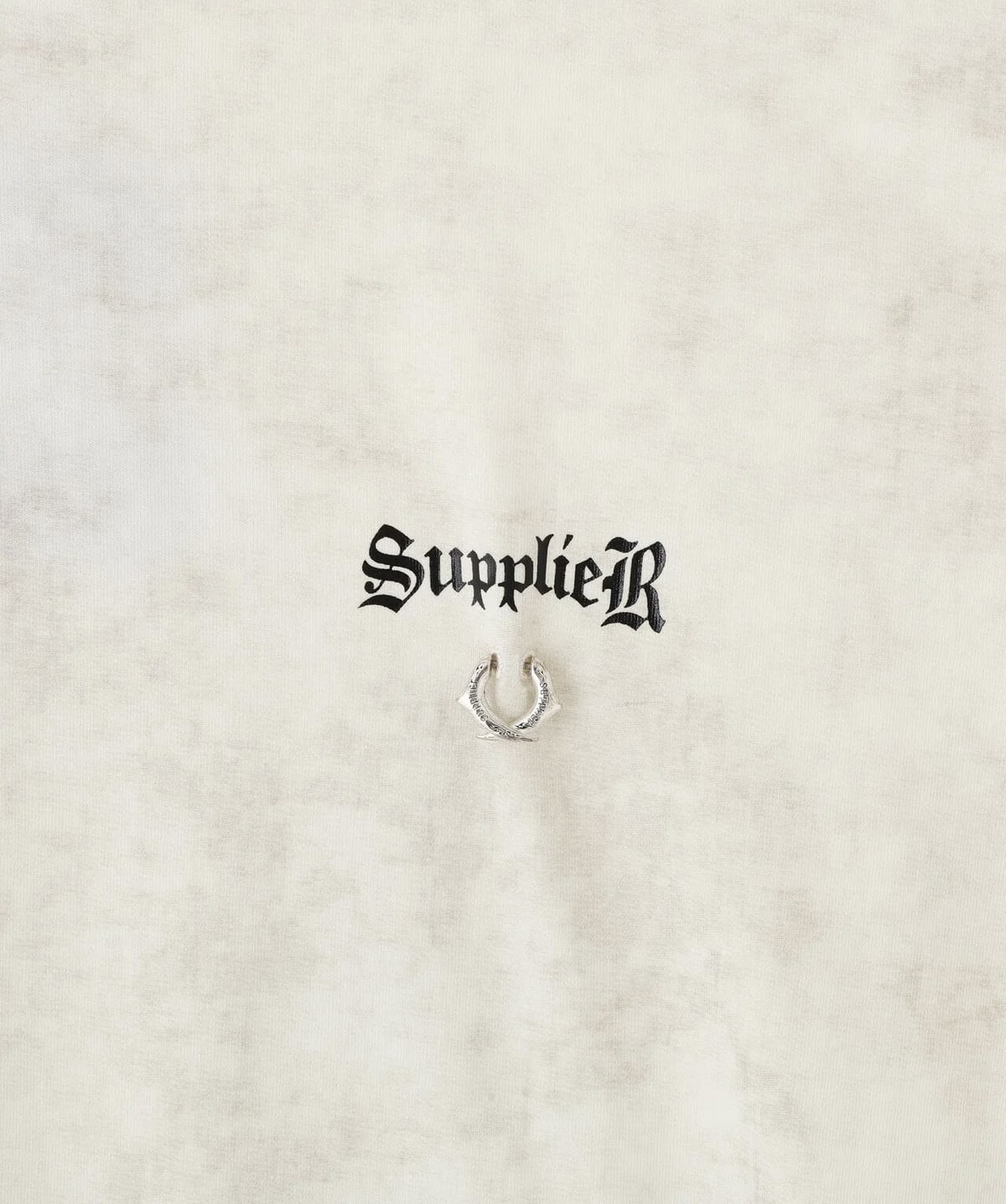 SUPPLIER 25ss "Exclusive Damage Pierced Cross Tee" White White M